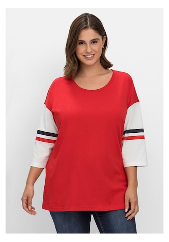 Sheego 3/4-Arm-Shirt »Große Größen«, im College-Stil kaufen