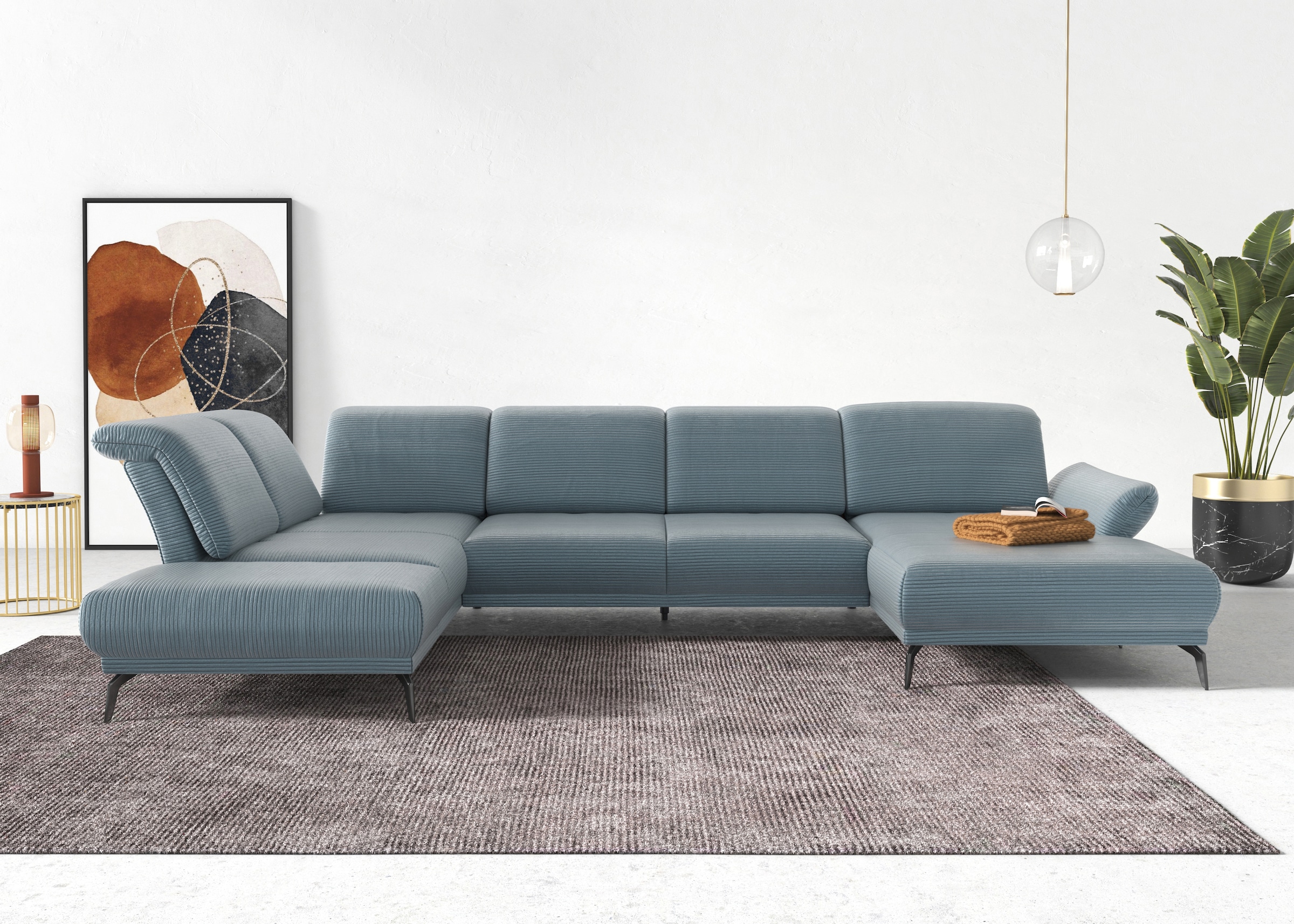 sit&more Wohnlandschaft "Coco U-Form" Sitztiefen-, Arm- und Kopfteilverstel günstig online kaufen