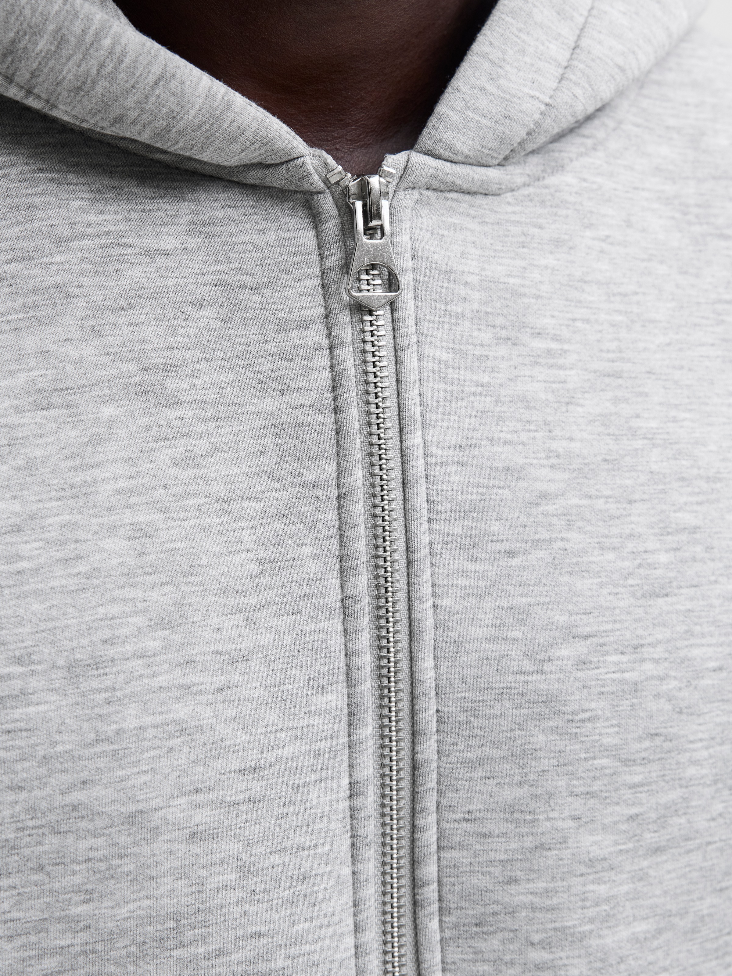 Jack & Jones Kapuzensweatjacke »JCOLEGACY SWEAT SCUBA ZIP HOOD NOOS« Materialmix, locker geschnitten