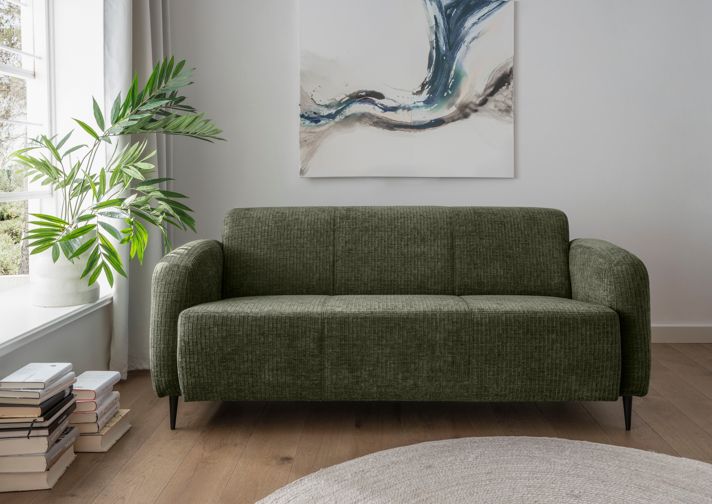 Home affaire 3-Sitzer "Marone bequem, Breite 185cm, komfortable Wellenunterfederung"