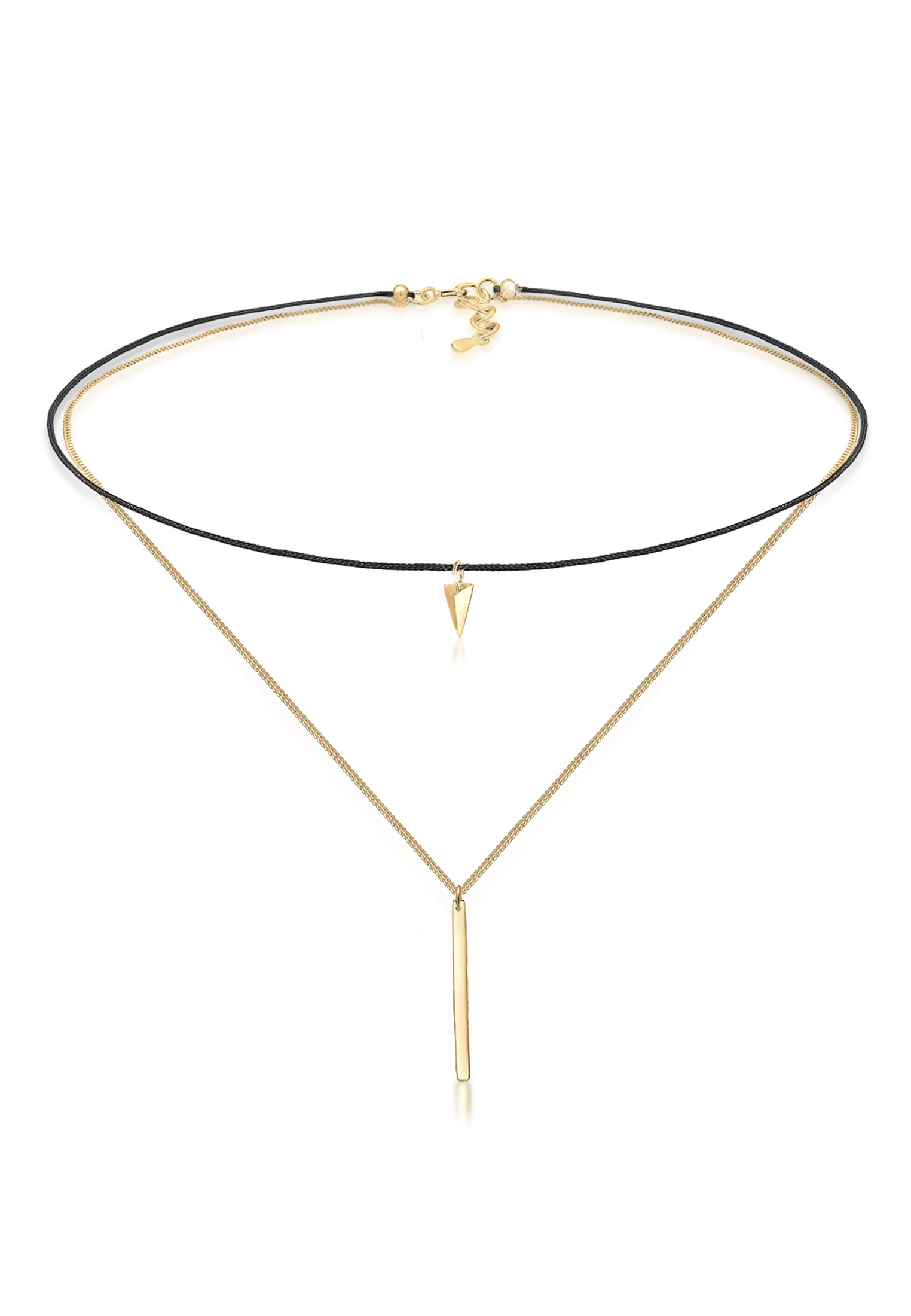 Elli Collier »Choker Geo Dreieck Layer Minimal 925 Silber«