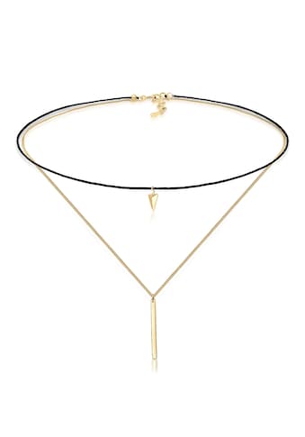 Collier »Choker Geo Dreieck Layer Minimal 925 Silber«