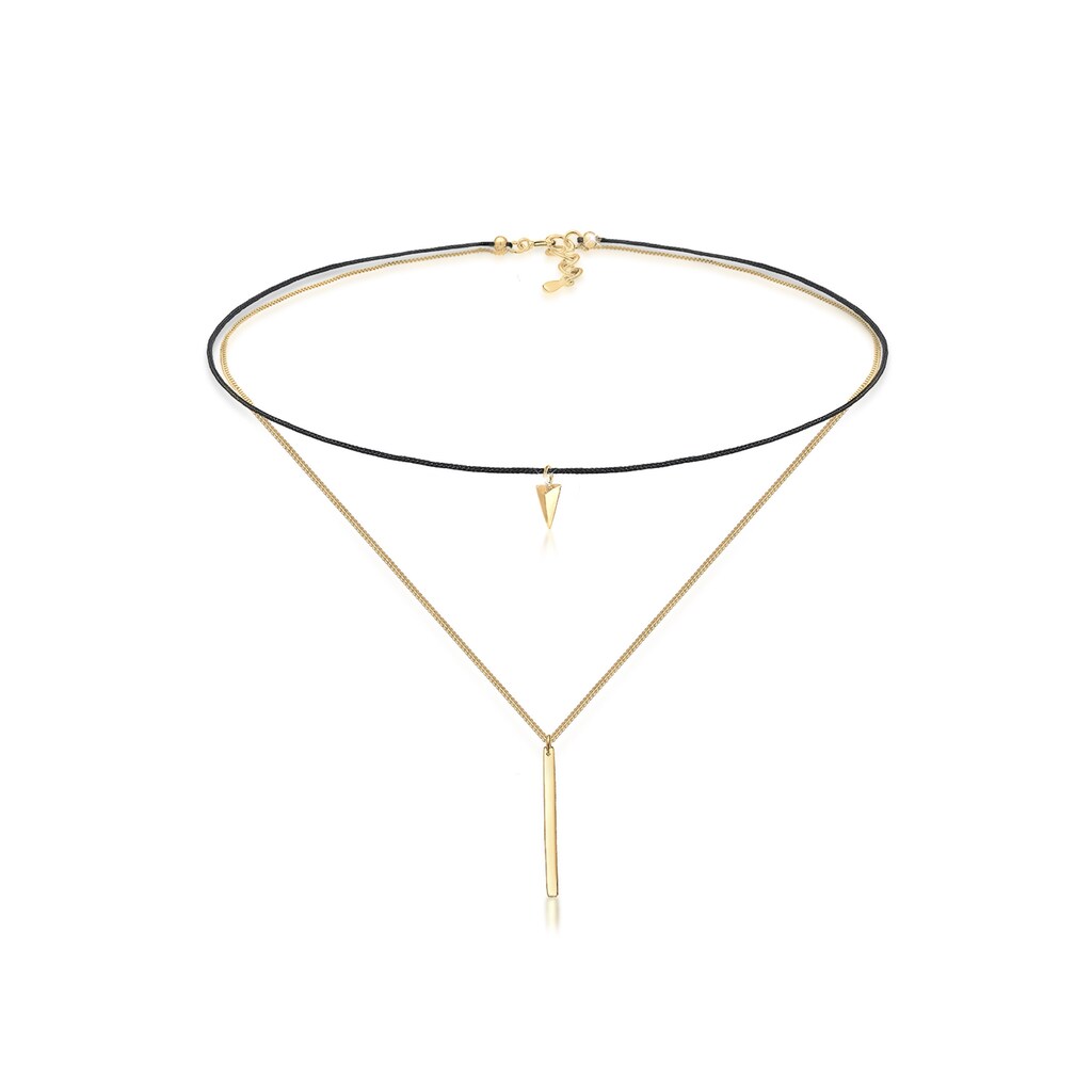 Elli Collier »Choker Geo Dreieck Layer Minimal 925 Silber«