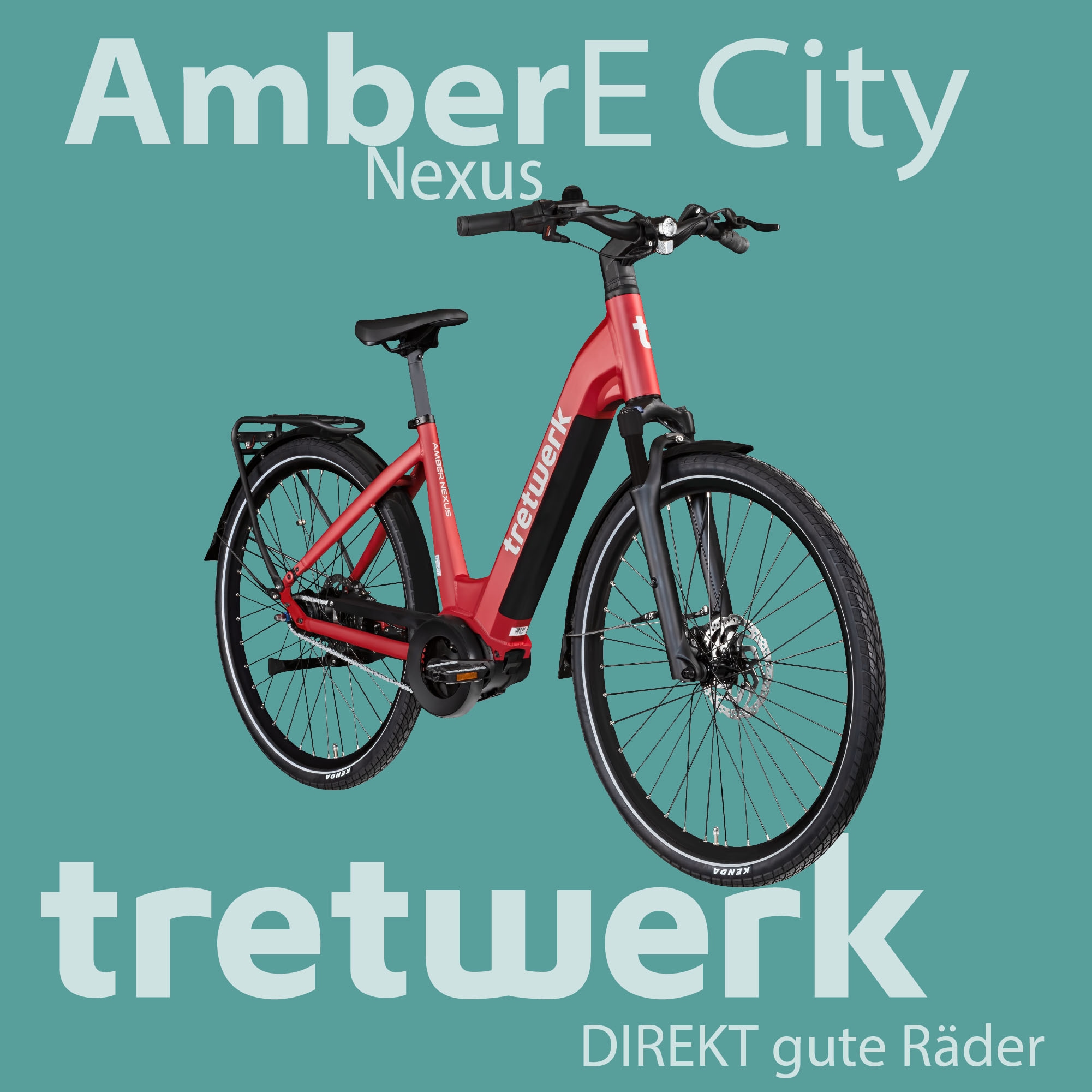 Tretwerk E-Bike »Amber Nexus«, 8 Gang, Mittelmotor 250 W, Tretwerk Amber Nexus E Bike Damen 28 Zoll Elektrofahrrad 155 - 185cm