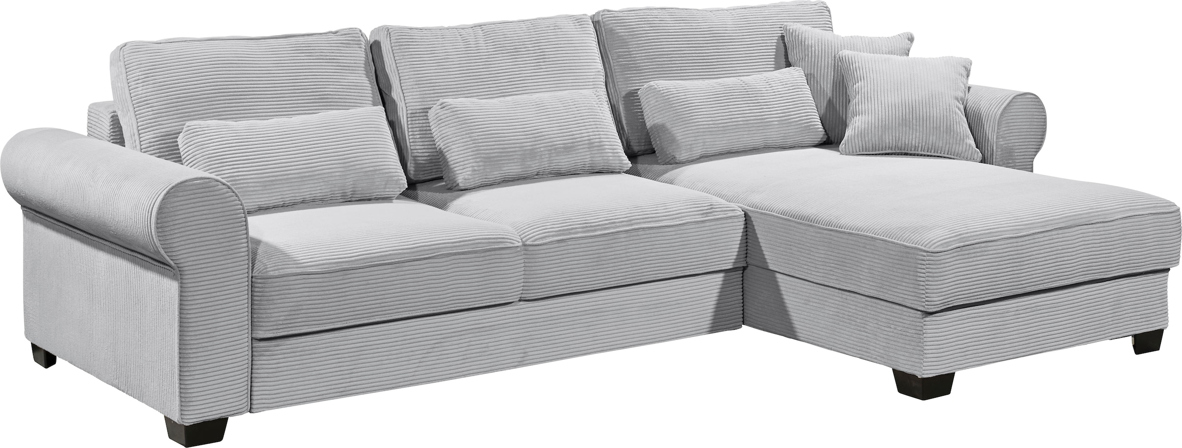 ED EXCITING DESIGN Ecksofa »Angelina L-Form«, frei im Raum stellbar, mit Bettkasten, mit Schlaffunktion