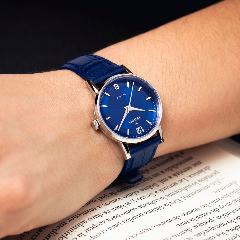 Festina Quarzuhr, Armbanduhr, Damenuhr, Lederarmband, analog