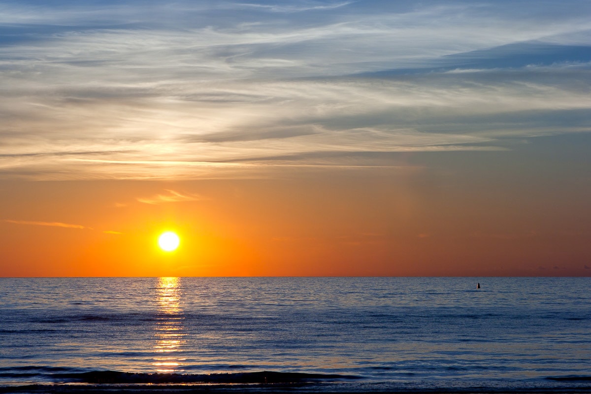 Papermoon Fototapete "Sonnenuntergang an der Ostsee"