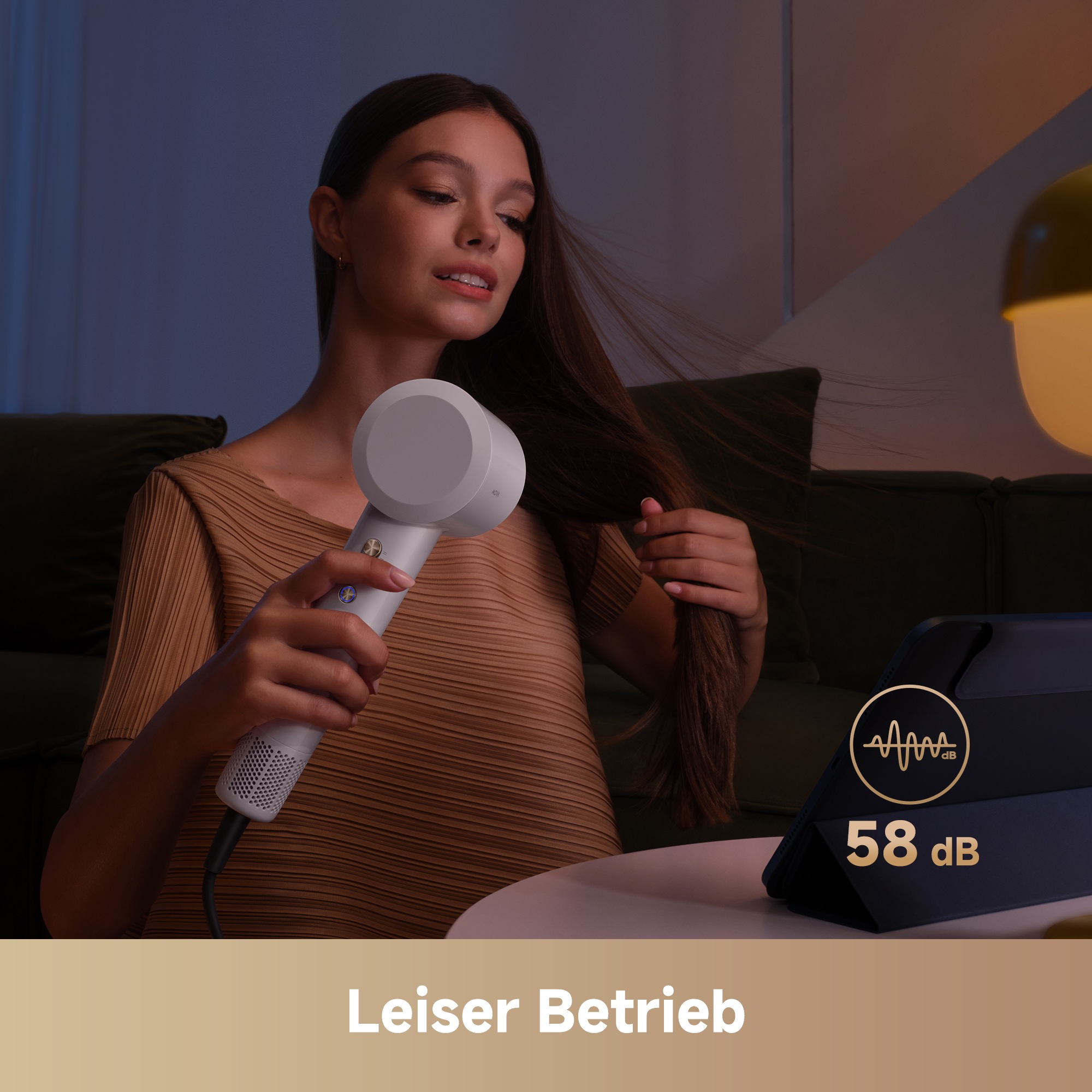 Dreame Haartrockner »Mova Turbo High-Speed Hair Dryer«, 1600 W, 200 Mio. negative Ionen, leiser Betrieb (59 dB), nur 330 g Gewicht