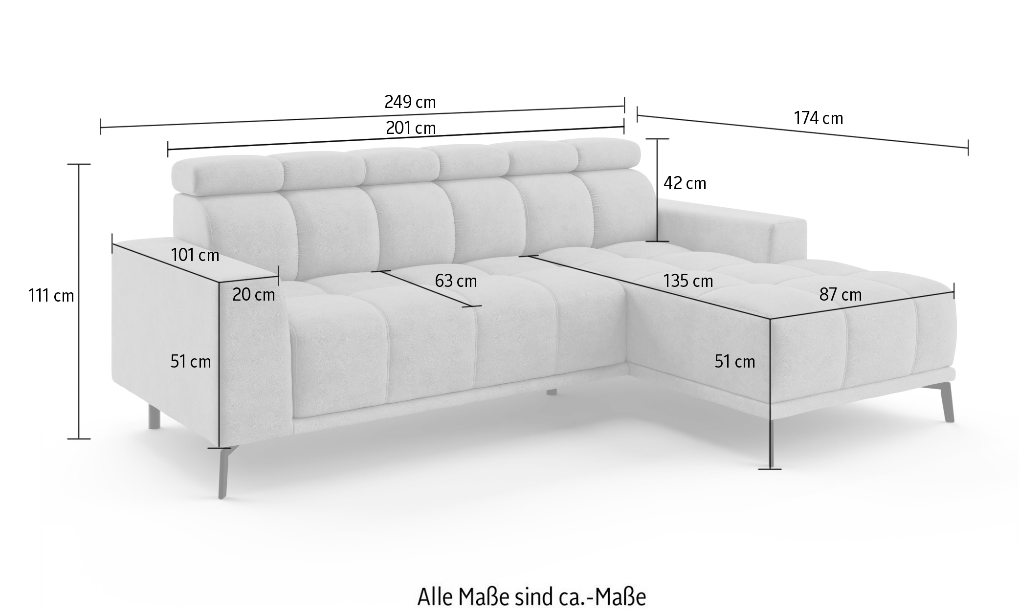 INOSIGN Ecksofa »CAZIE, Designsofa, L-Form, trendige Bubble-Optik,«, L-Form mit Wellenunterfederung, Recamiere rechts/links bestellbar
