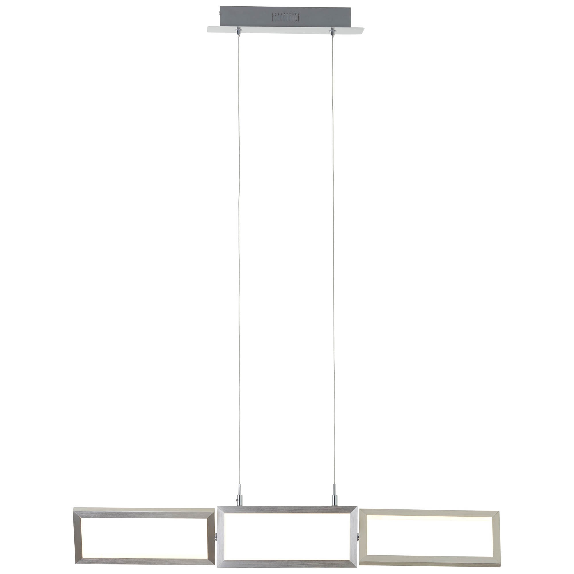 Brilliant Pendelleuchte »Tunar«, 3 flammig, Leuchtmittel LED-Modul | LED fest integriert, LED Hängelampe 3flg alu