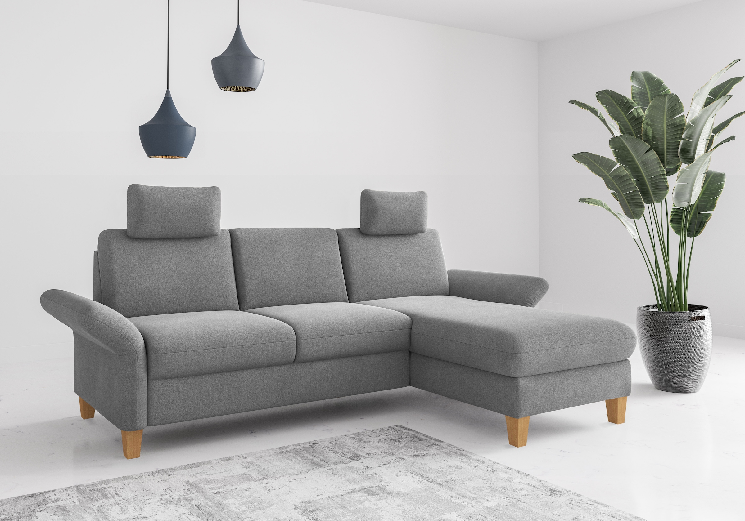 Home affaire Ecksofa "Rochelle, L-Form" wahlweise mit Armteilverstellung, B günstig online kaufen