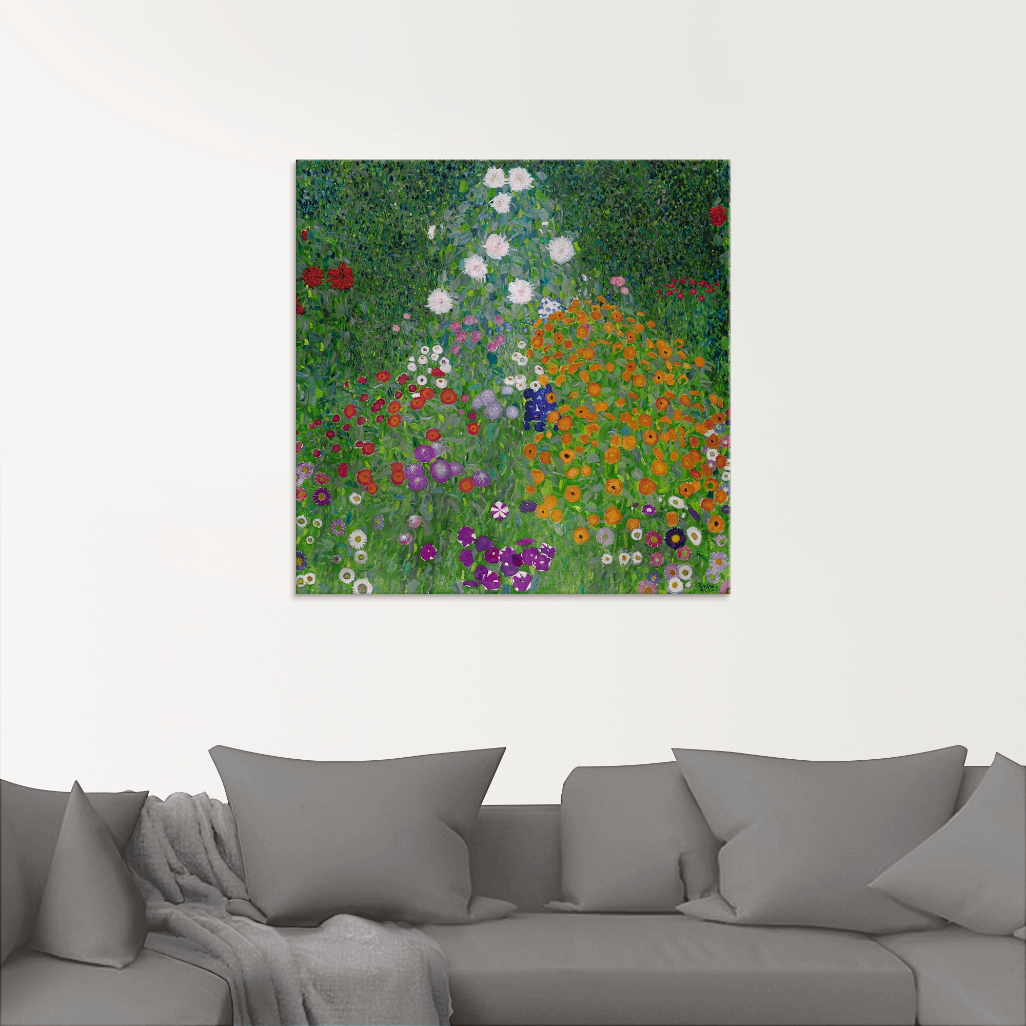 Artland Glasbild "Bauerngarten. 1905-07", Blumenwiese, (1 St.), in verschie günstig online kaufen