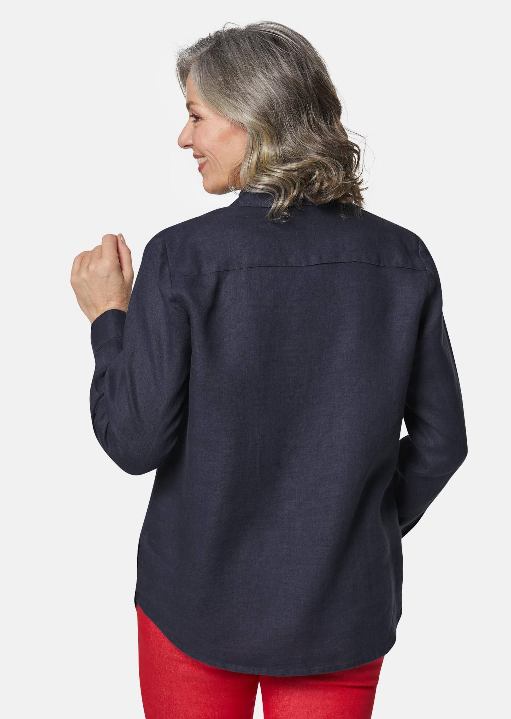 GOLDNER Langarmbluse »Leinenbluse Leinenbluse«