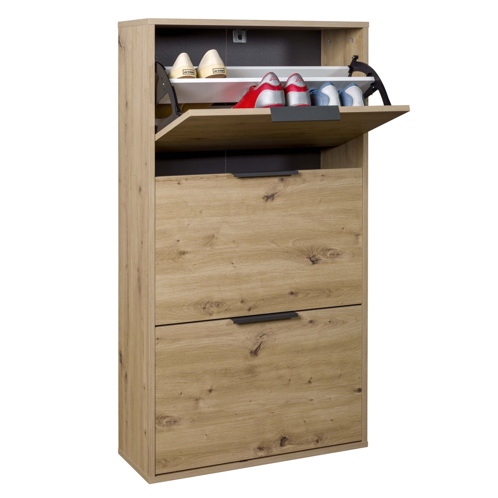 Composad Schuhschrank »Espresso,Schuhschrank, Schuhkipper, mit Klappen«, (1 St.), mit 3 Klappen, Doppelschuhtrommel