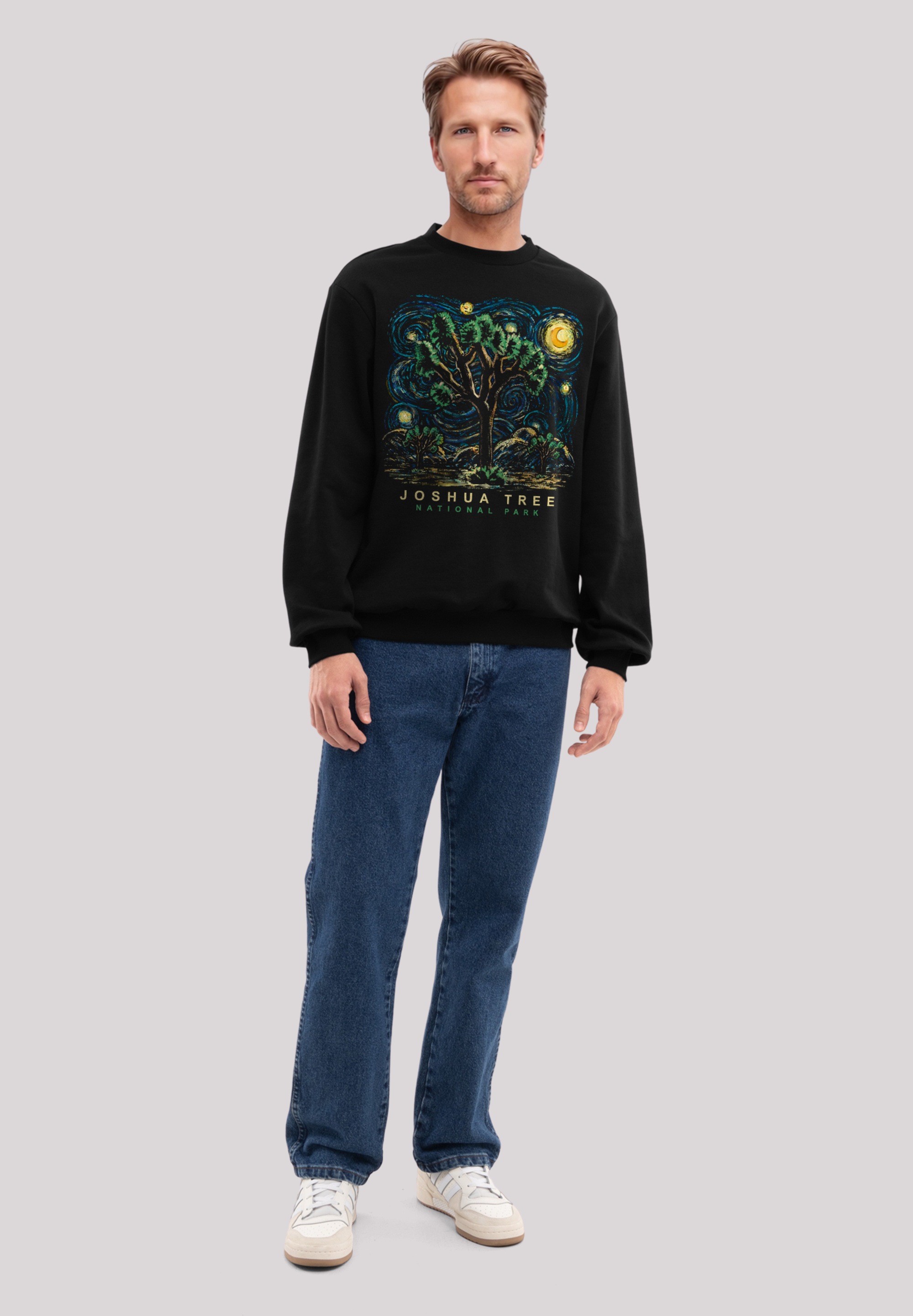 Thumbnail - F4NT4STIC Sweatshirt "US National Parks Joshua Tree Oil On Canvas Style", Premium Qualität