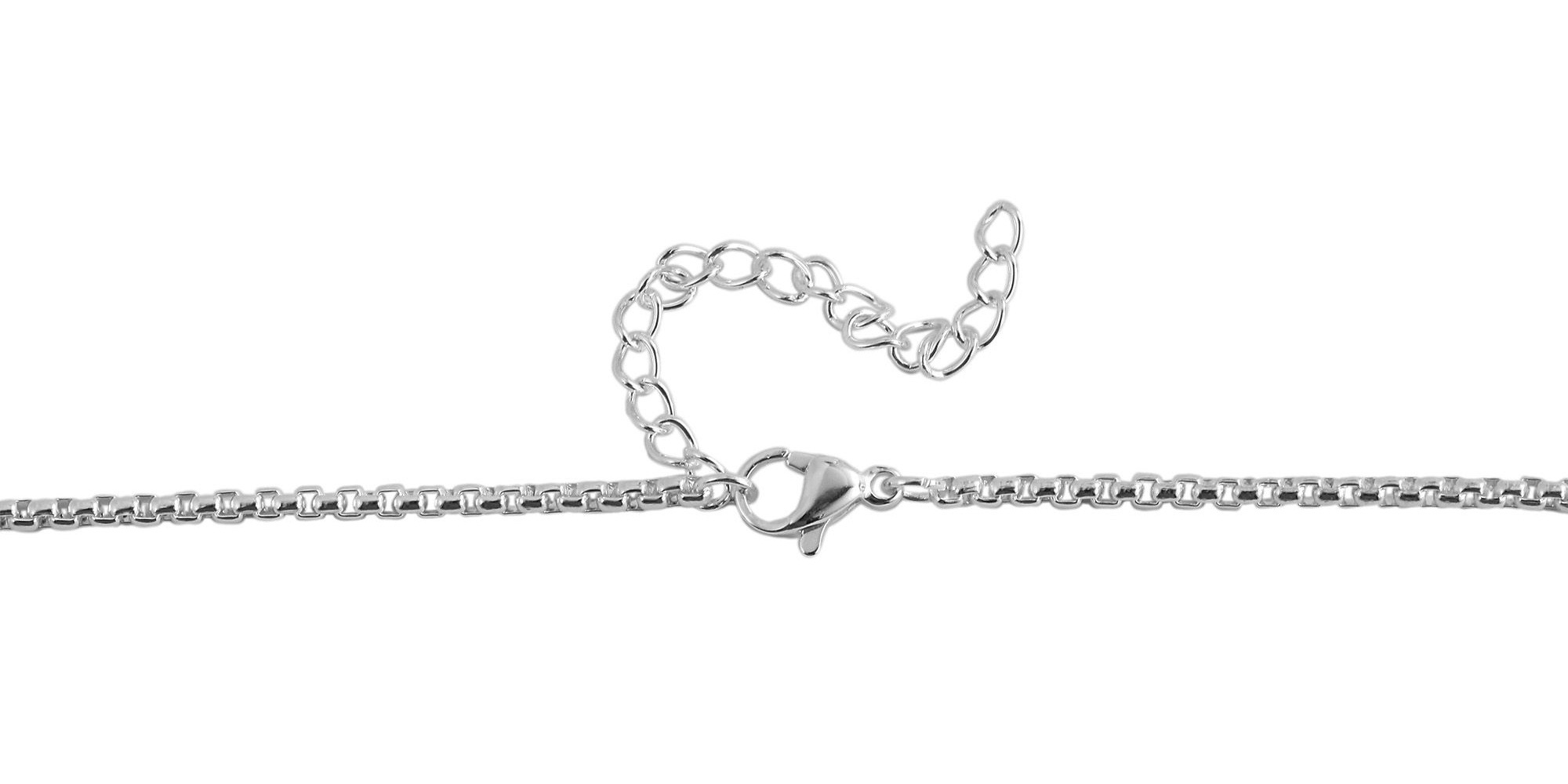 ADELIA ́S Damen Gliederkette "Halskette – Venezianerkette aus Edelstahl 70+5", 75cm, Edelstahl, silber, Edelstahl, Halsketten, Zum Verschenken –
