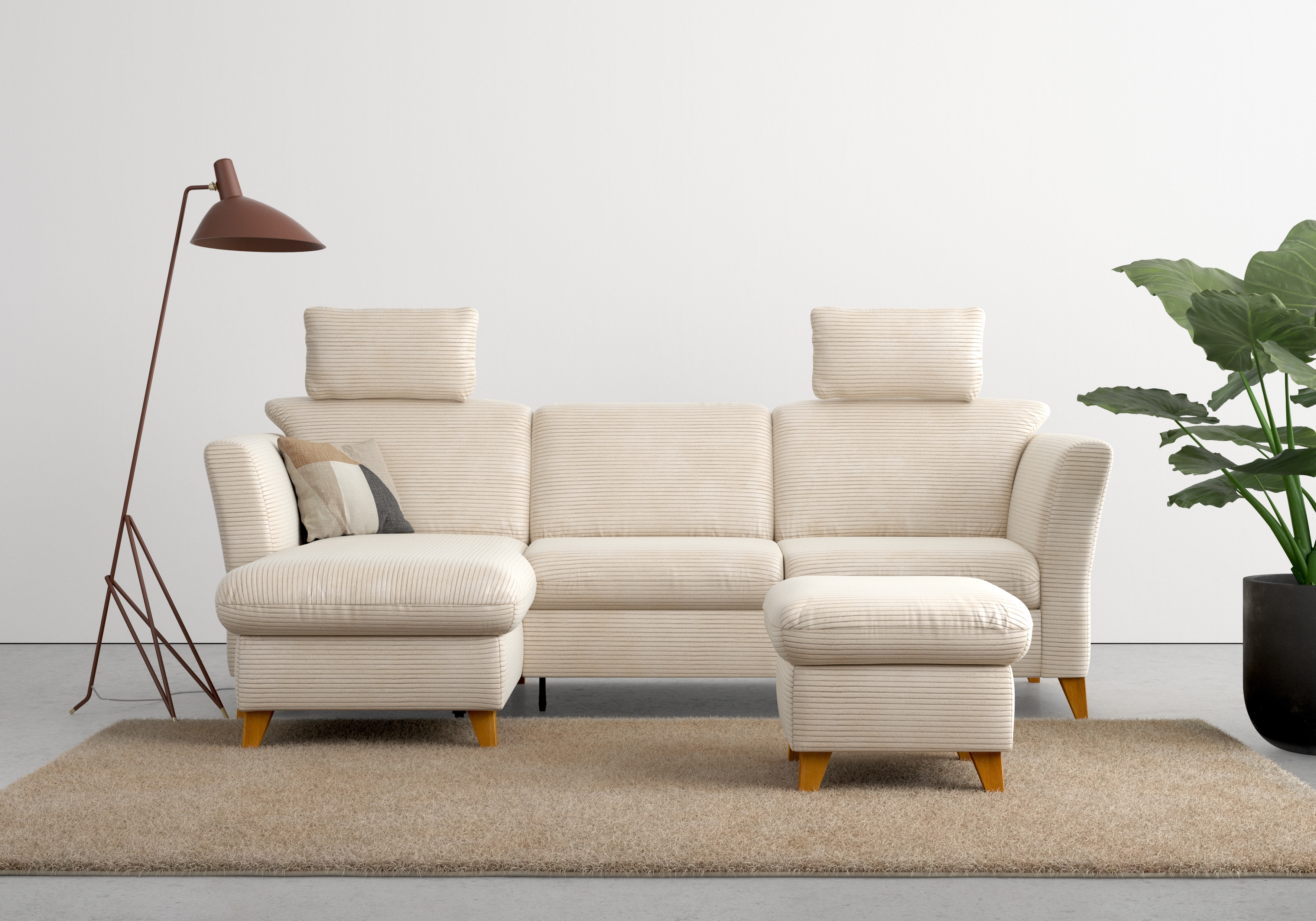 Home affaire Ecksofa "Trelleborg L-Form" optional Schlaffunktion und Bettkasten, inkl. Federkern-Polsterung