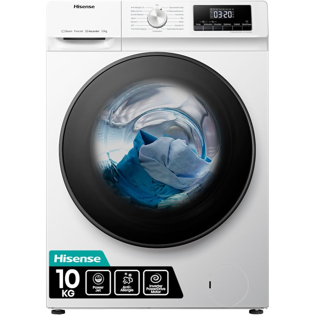 Hisense Waschmaschine, WFQA1014EVJM, WFQA1014EVJM, 10 kg, 1400 U/min