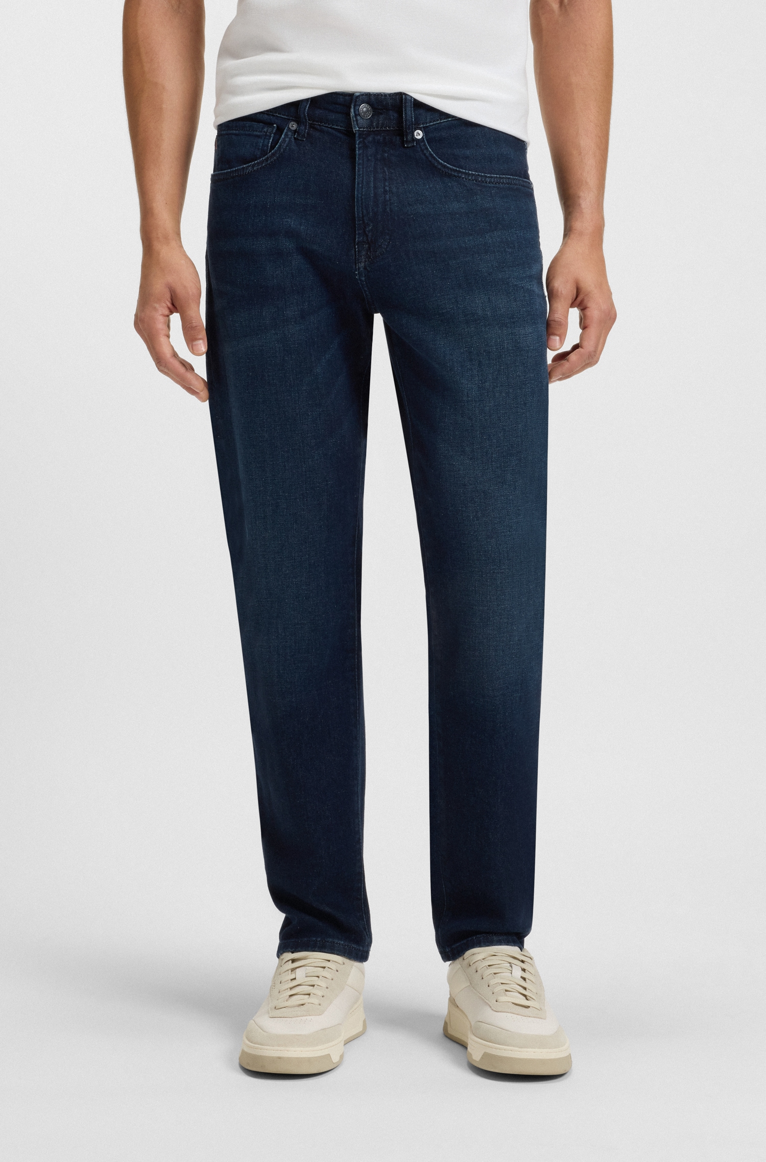 BOSS ORANGE Tapered-fit-Jeans "Onyx Comfor Fit Denim" Regular Tapered Fit, Stretch-Denim, Mittlere Bundhöhe