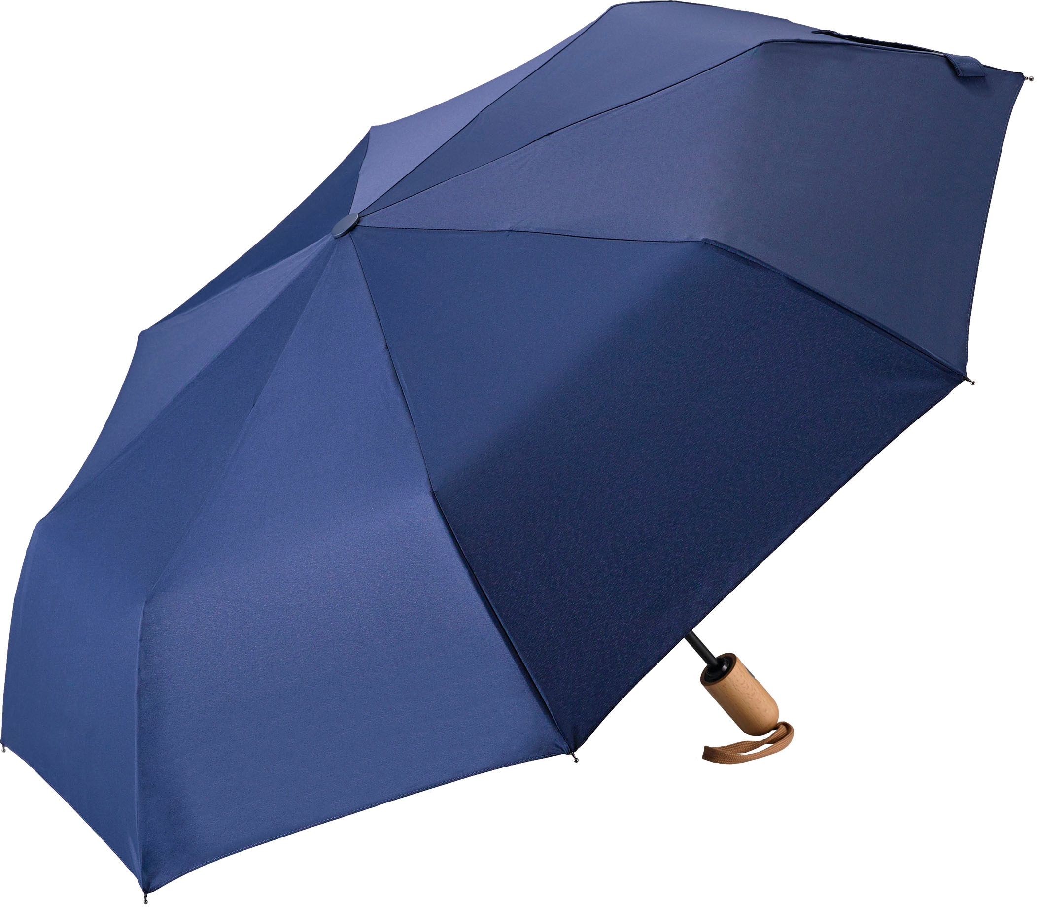 Taschenregenschirm »Umwelt-Taschenschirm, marineblau«, kompakte Größe, Automatik,...