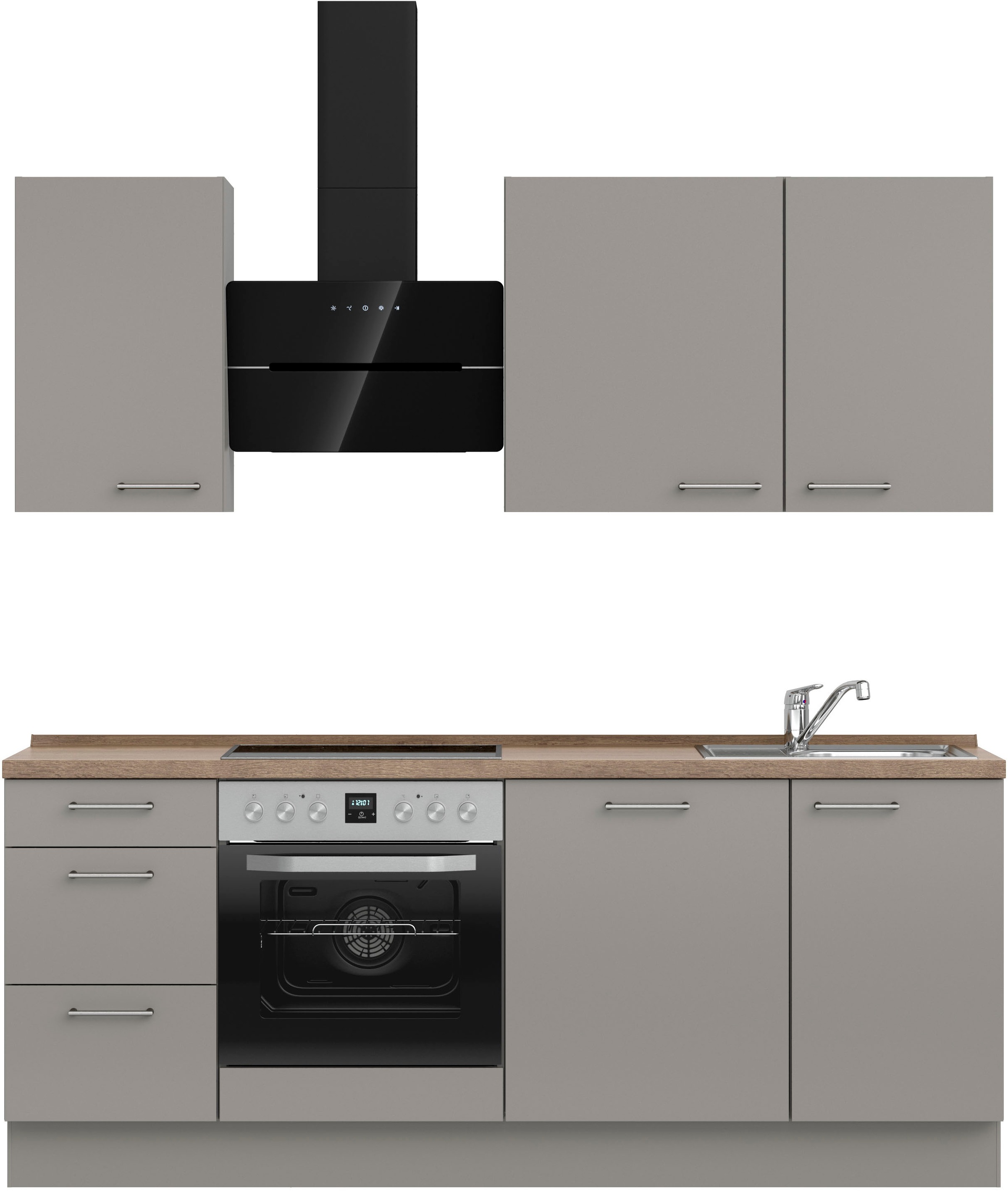 nobilia Küchenzeile ""Laser II", Ausrichtung wählbar, Breite 210 cm" vormon günstig online kaufen