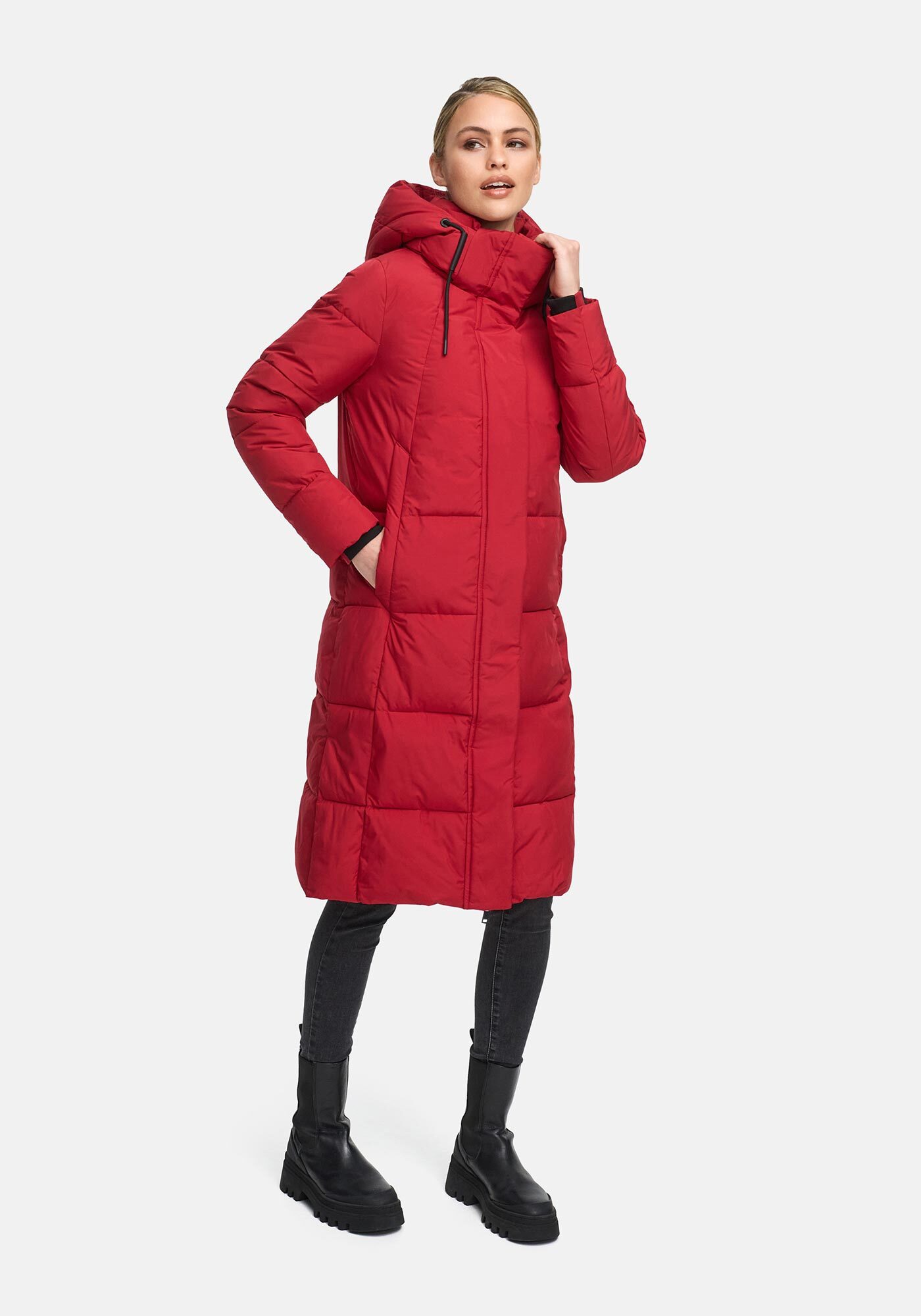 Marikoo "Chumanii" Warmer Wintermantel mit langem Schnitt für kalte Tage.