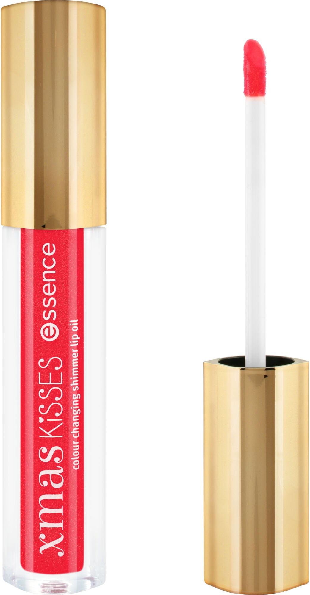 Essence Lipgloss »xmas KiSSES colour changing shimmer lip oil«, (Set, 4 tlg.)