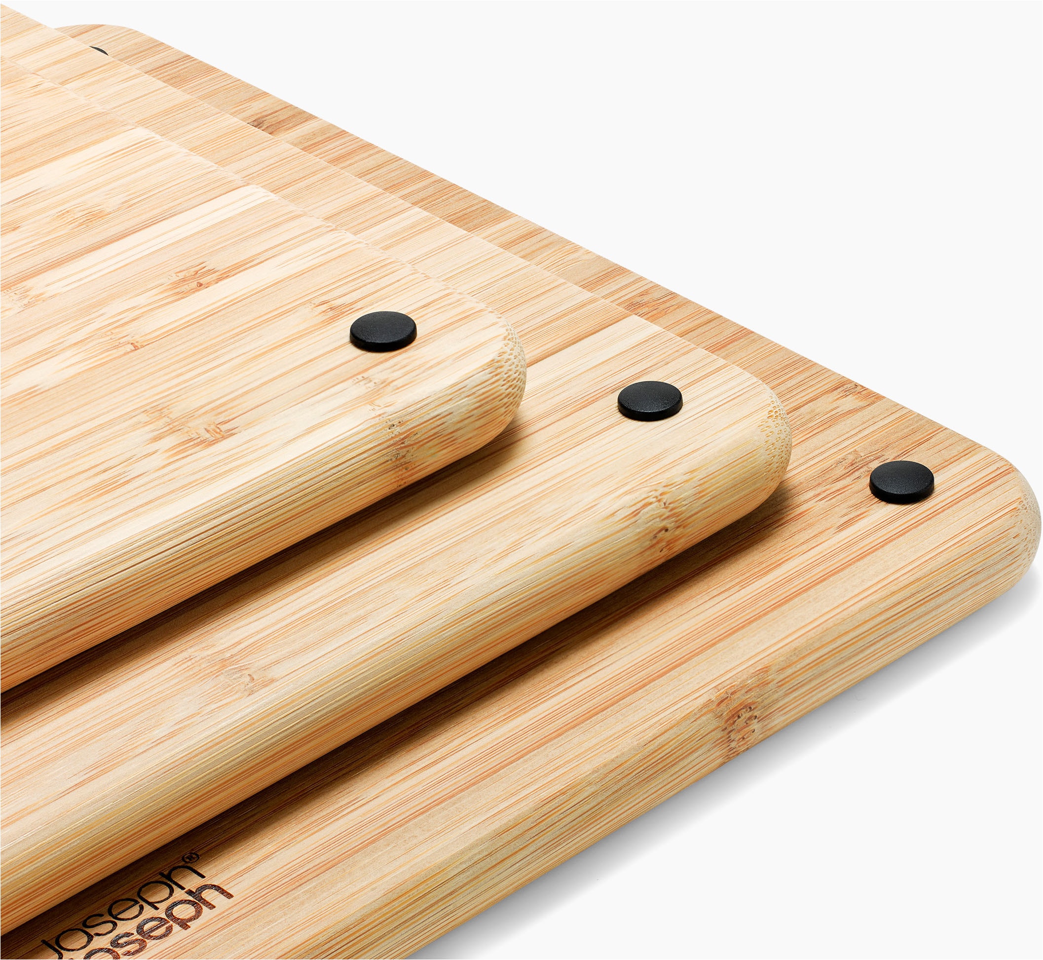 Joseph Joseph Schneidebrett »Folio™ Steel Bamboo 3er-Set Schneidebretter mit Edelstahlständer«