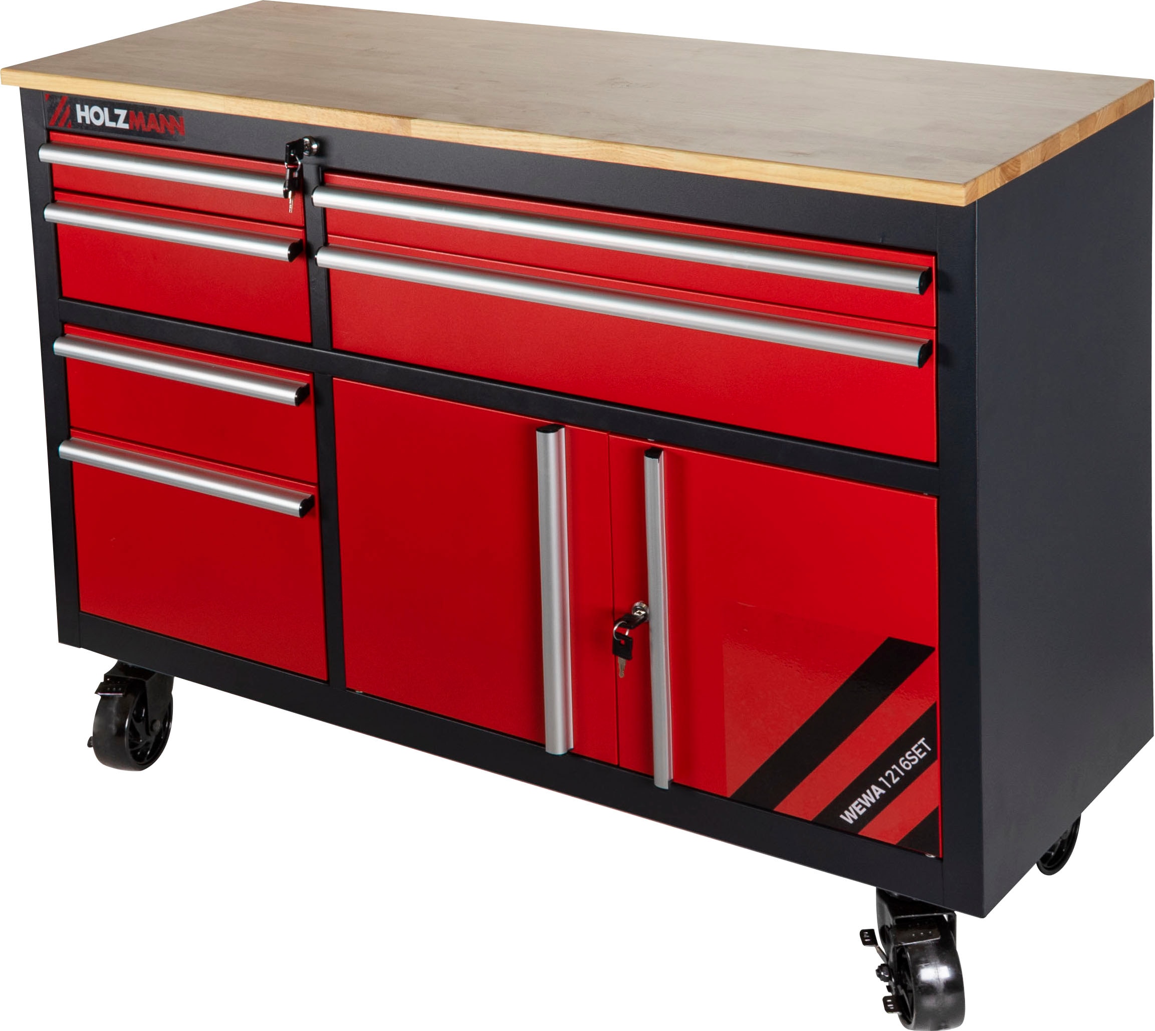 Holzmann Werkbank »WEWA1216« (Set) ir Werkstatt...