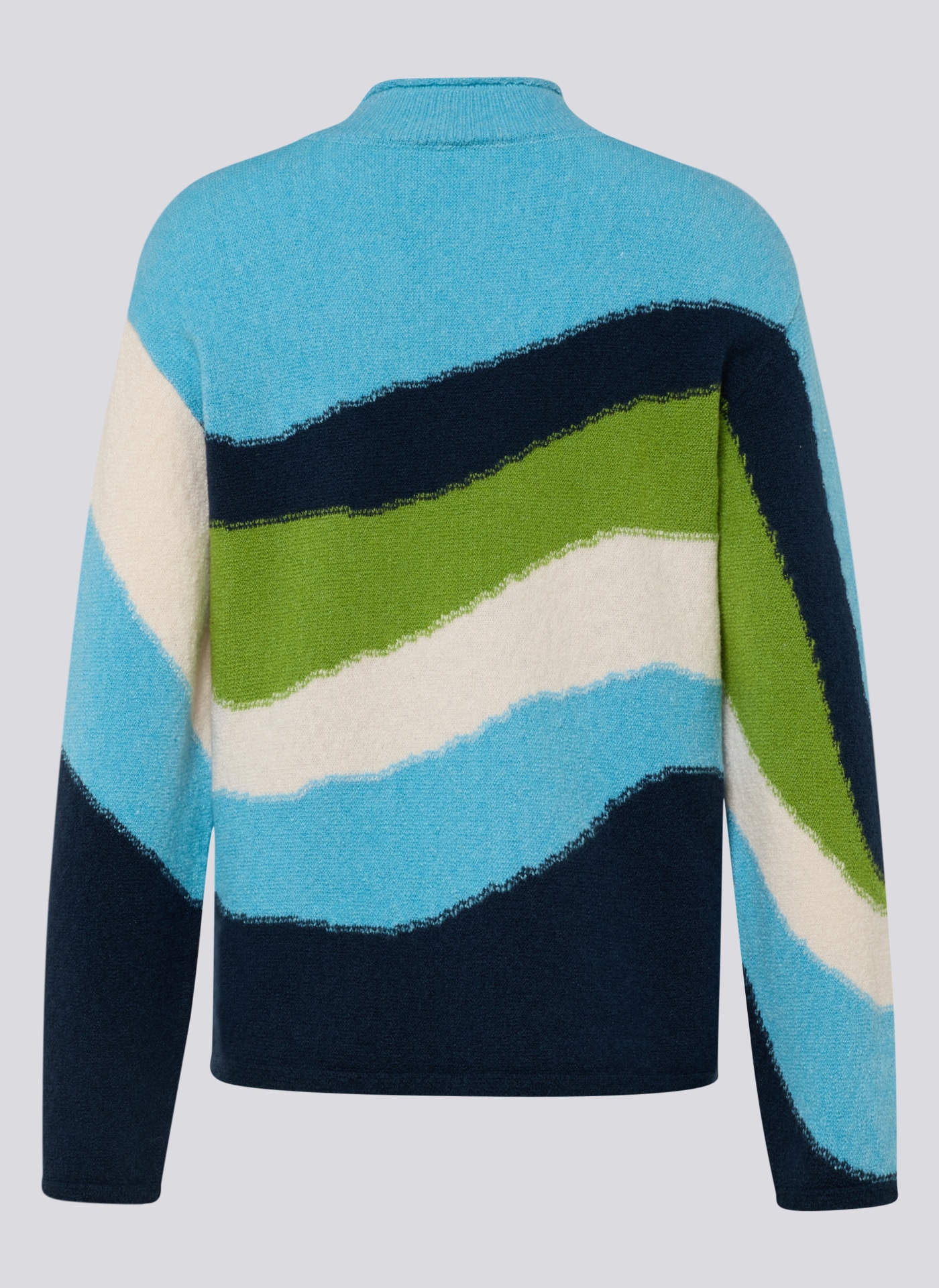 Rabe Strickpullover im Colorblocking-Look - gestreift