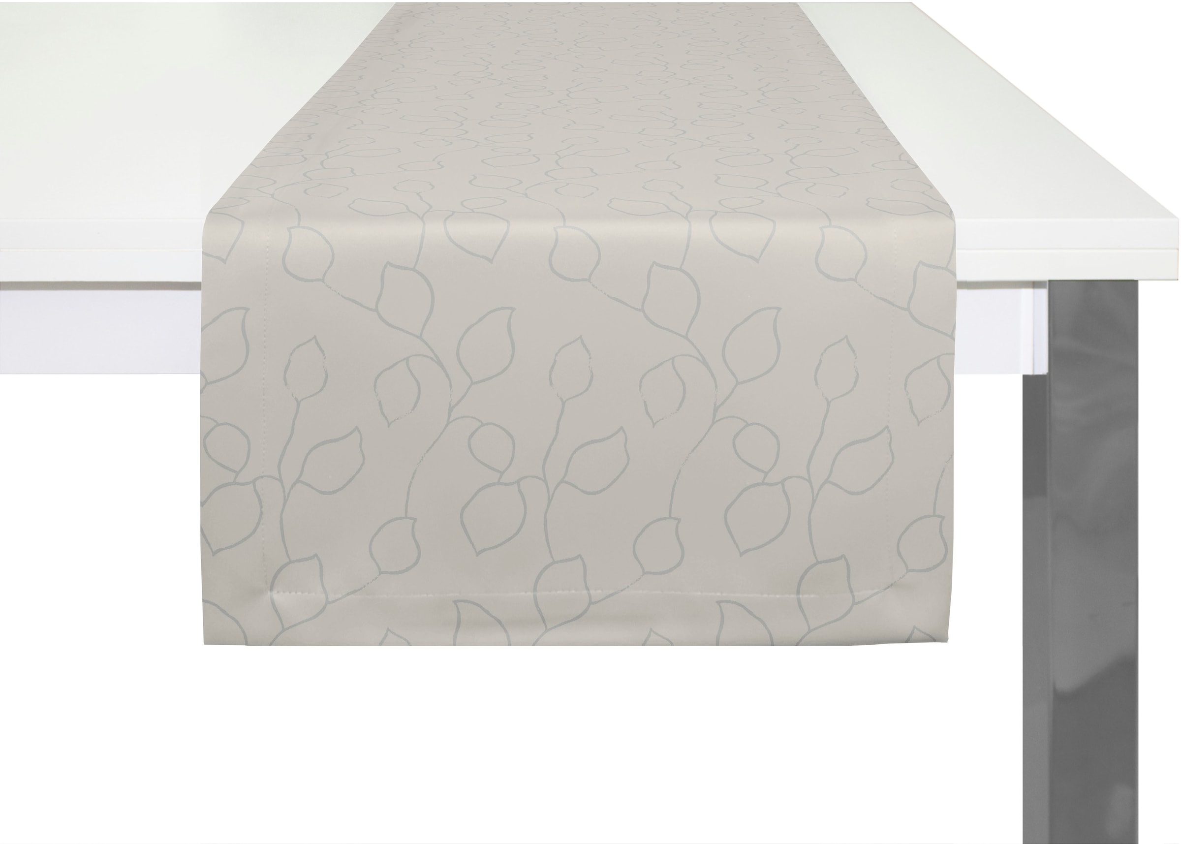 Wirth Tischläufer "Westport" Made in Germany, Jacquard Dekostoff, Blatt-Des günstig online kaufen