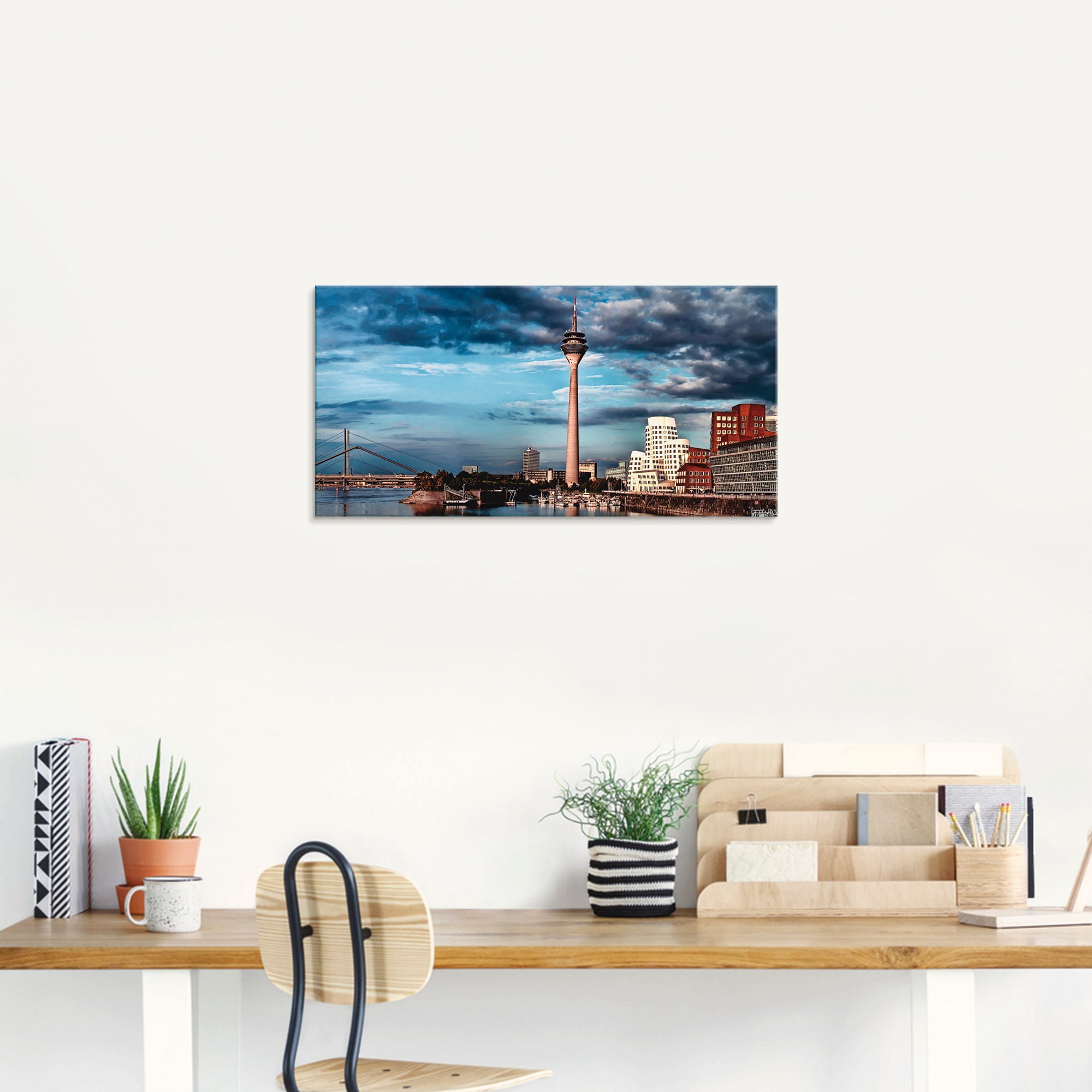 Artland Glasbild »Düsseldorf Skyline I«, Deutschland, (1 St.), in verschiedenen Größen