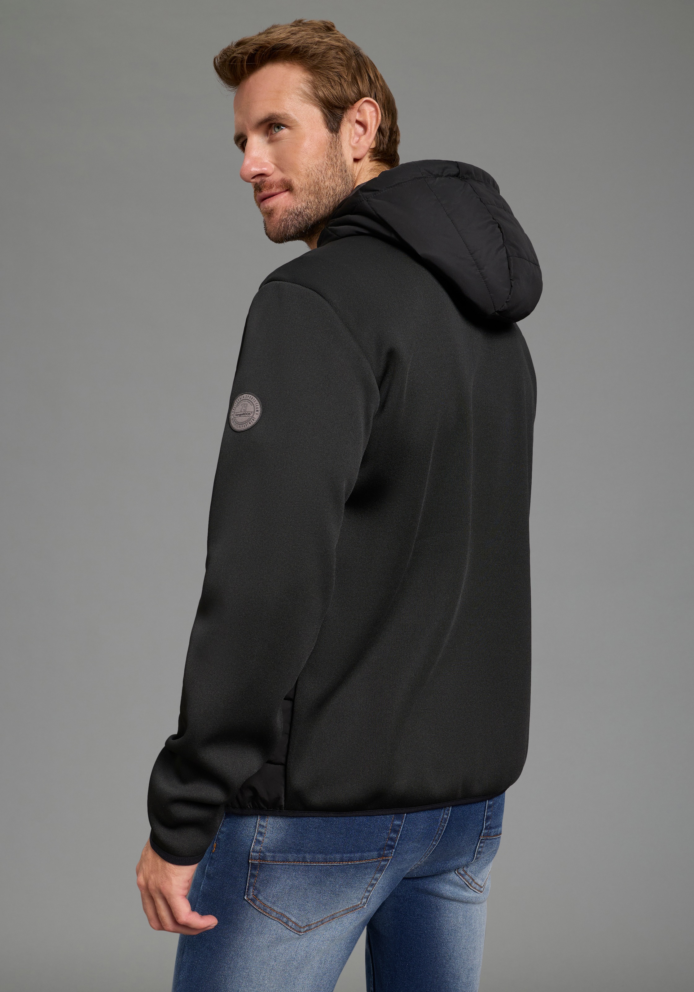KangaROOS Hybrid Jacket Men's Black Size L 2