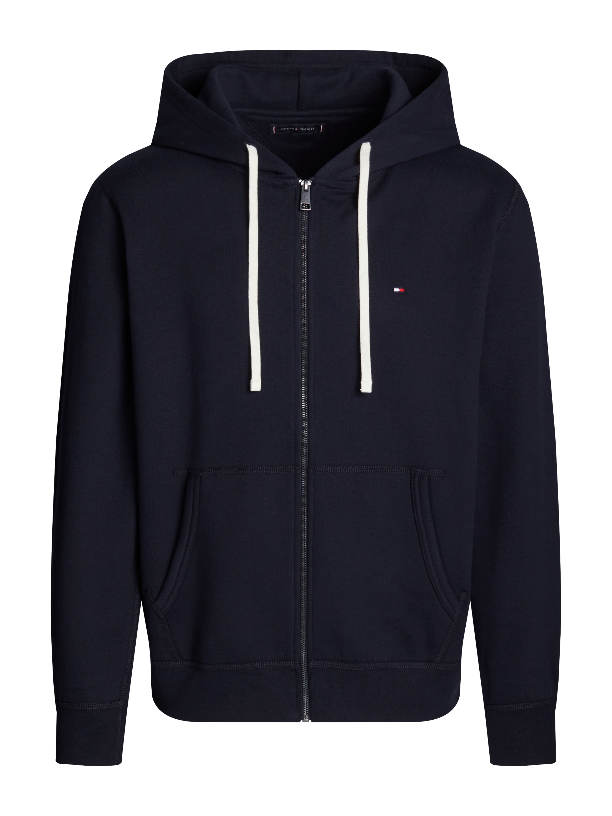 Tommy Hilfiger Kapuzensweatjacke »ESSENTIAL FLEECE ZIP THROUGH«, kleine Logostickerei