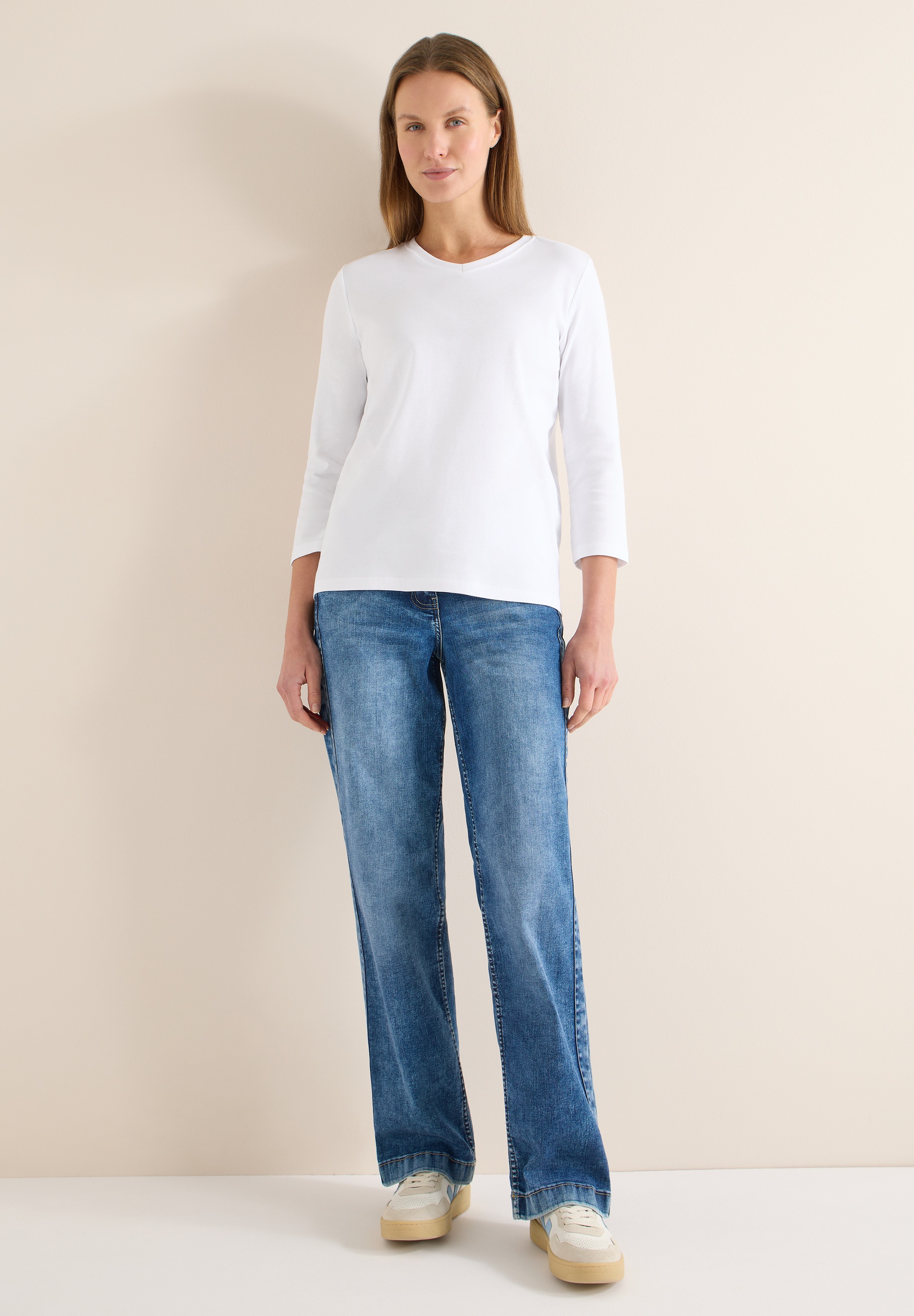 Cecil Langarmshirt aus reiner Baumwolle