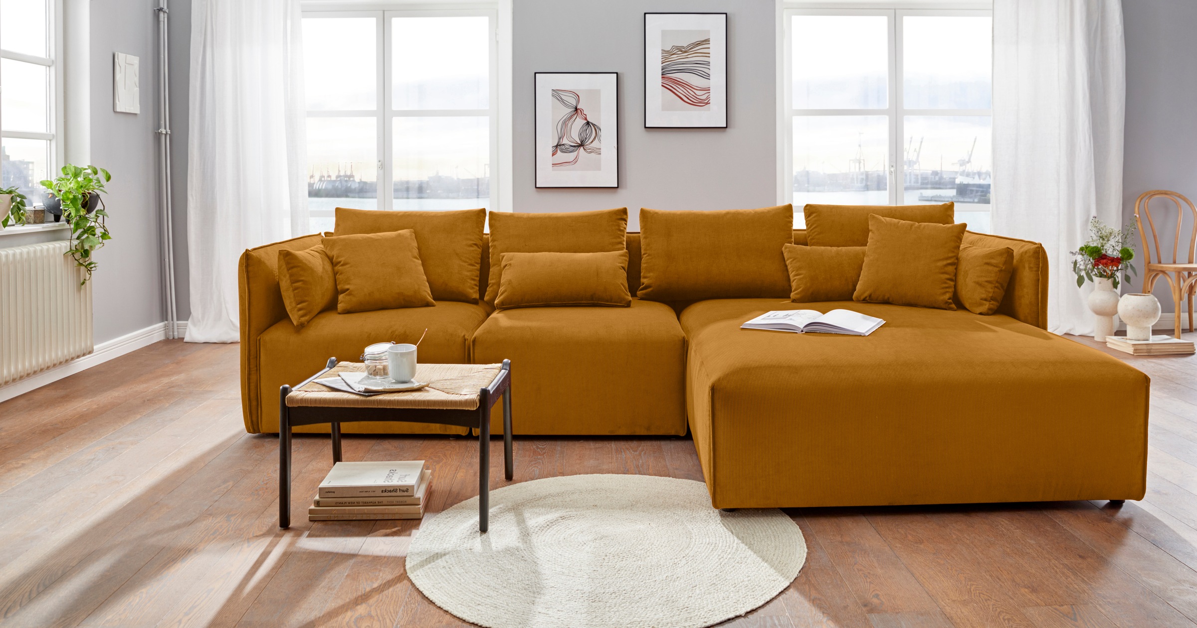 andas Ottomane »Nöre«, Lounge-Modul - zum eigenen Zusammenstellen, Breite 138cm, Tiefe 168cm