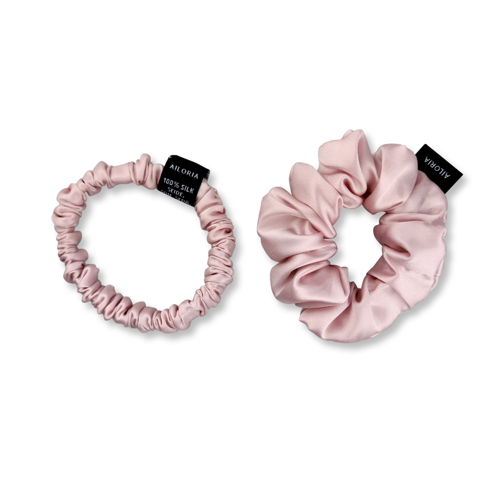AILORIA Damen Diadem "Set Scrunchies S und M aus Seide DOUX", pink, Modetücher