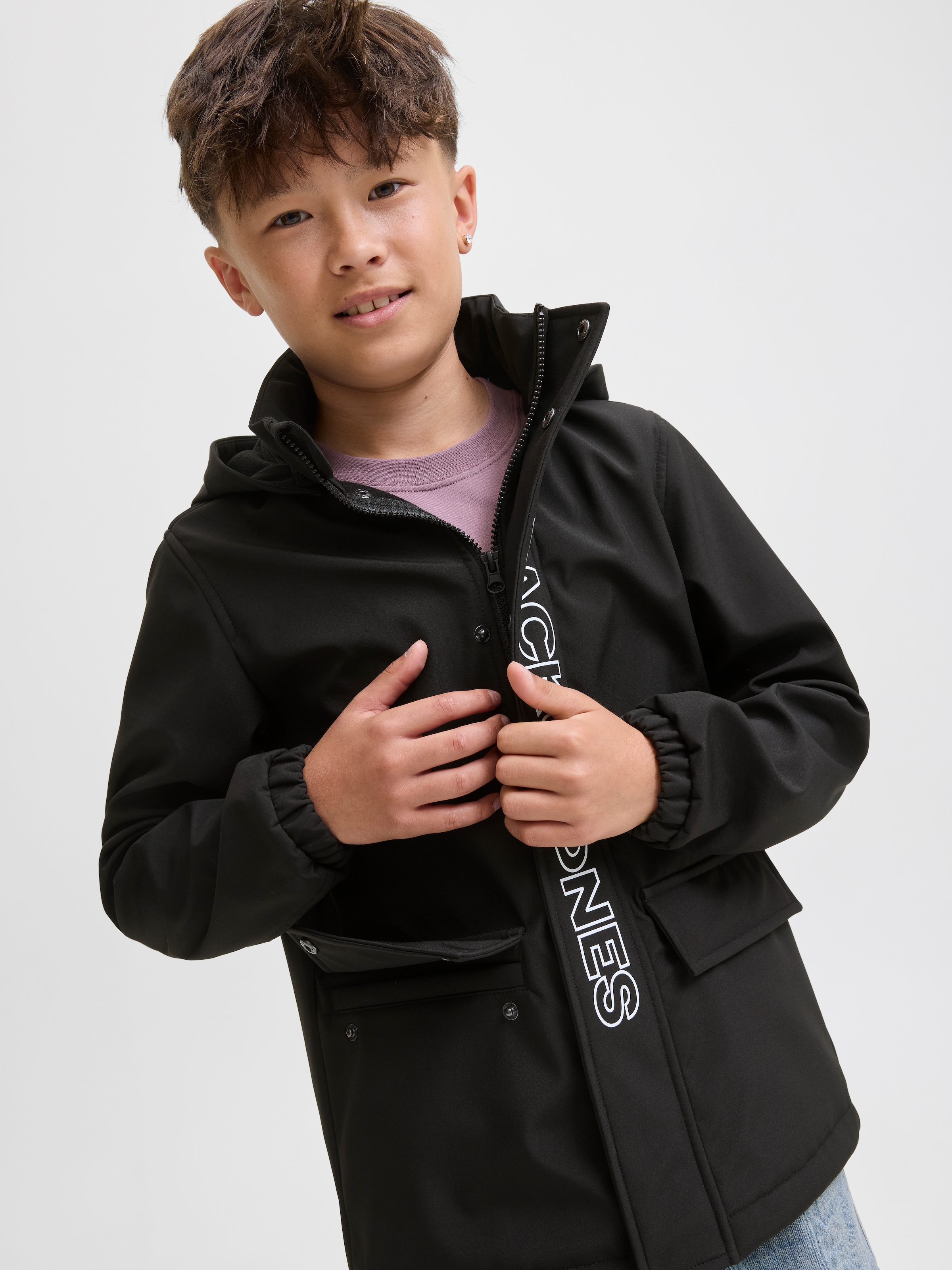 Jack & Jones Junior Softshelljacke »JJEMATT SOFTSHELL HOOD SN JNR«, mit Kapuze