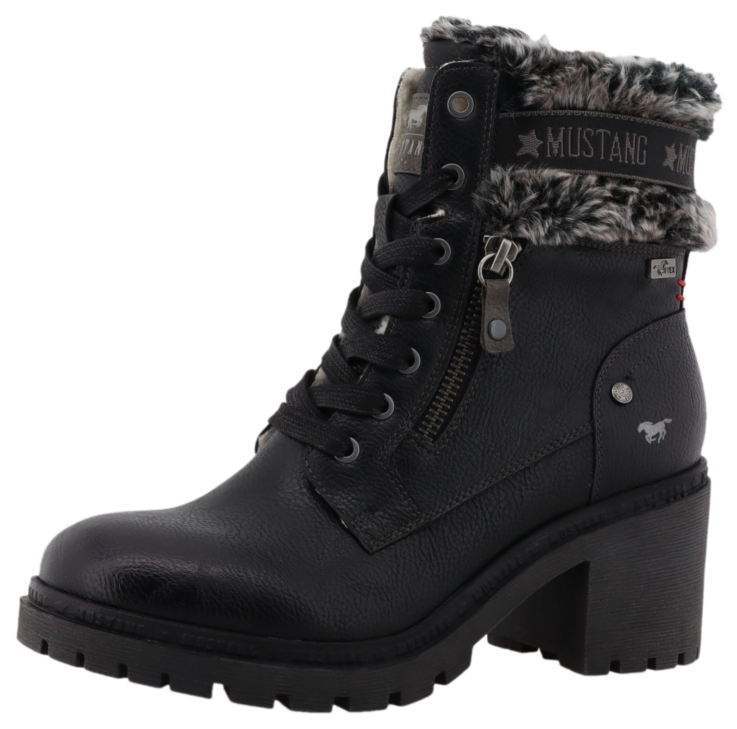 Mustang Shoes Winterstiefelette "Leila" Winterstiefel mit Kunstfellkragen u günstig online kaufen