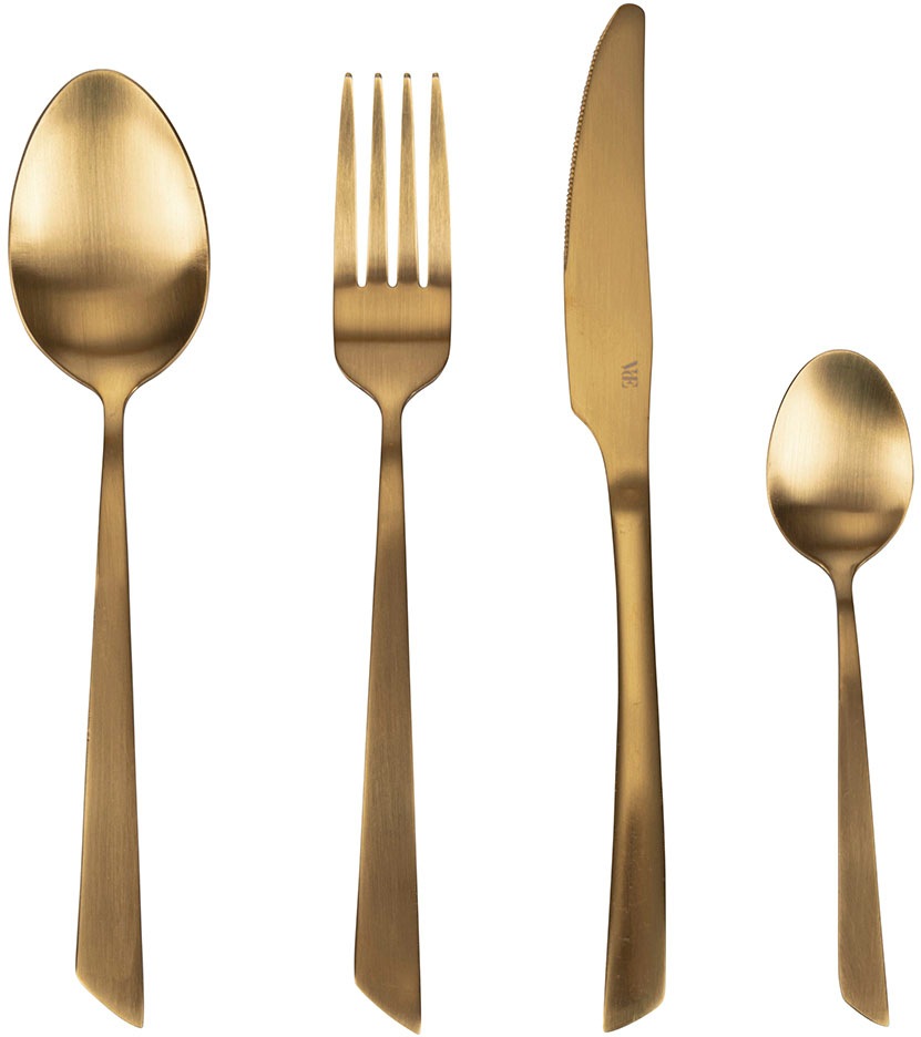 Villa d'Este Besteck-Set »Cut«, (Set, 24 tlg.), Essbesteck-Set für 6 Personen, satiniert kaufen