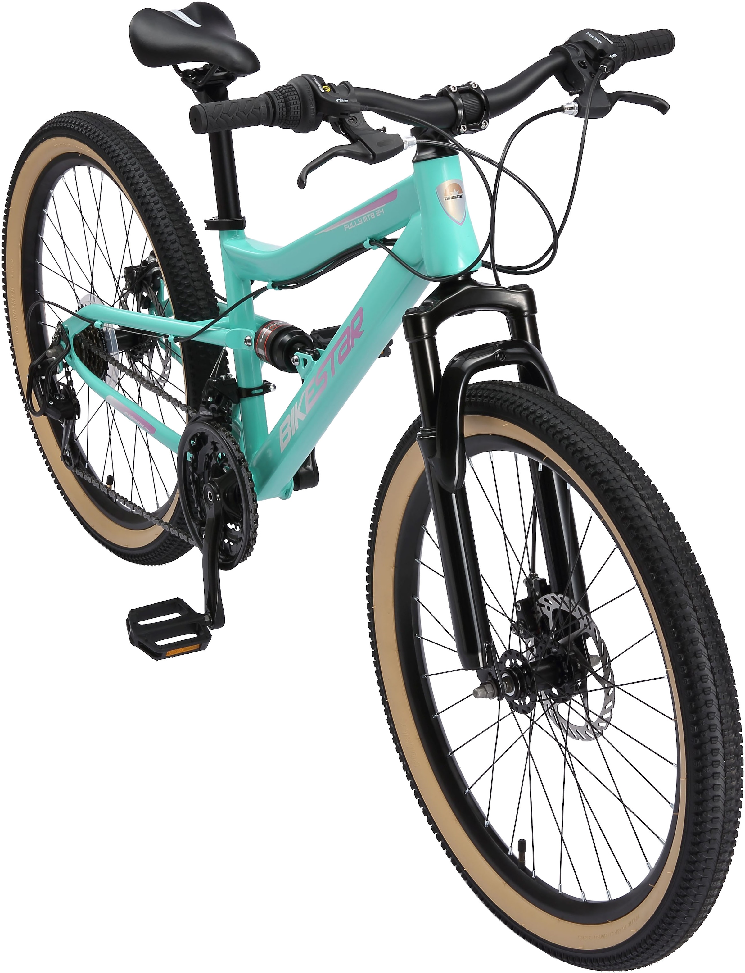 Bikestar Jugendfahrrad, 21 Gang, Shimano, RD-TY21 Schaltwerk, Kettenschaltung