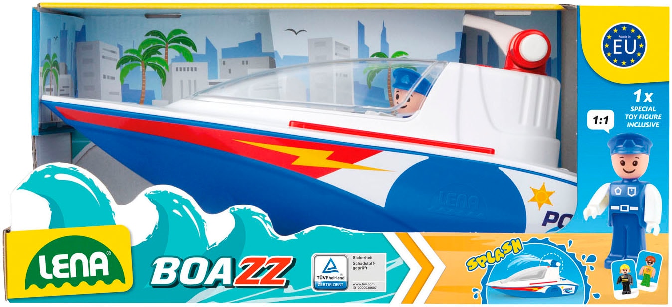 Lena® Spielzeug-Boot »Boazz Polizeiboot« inklusive Spielfigur, Made in Europe