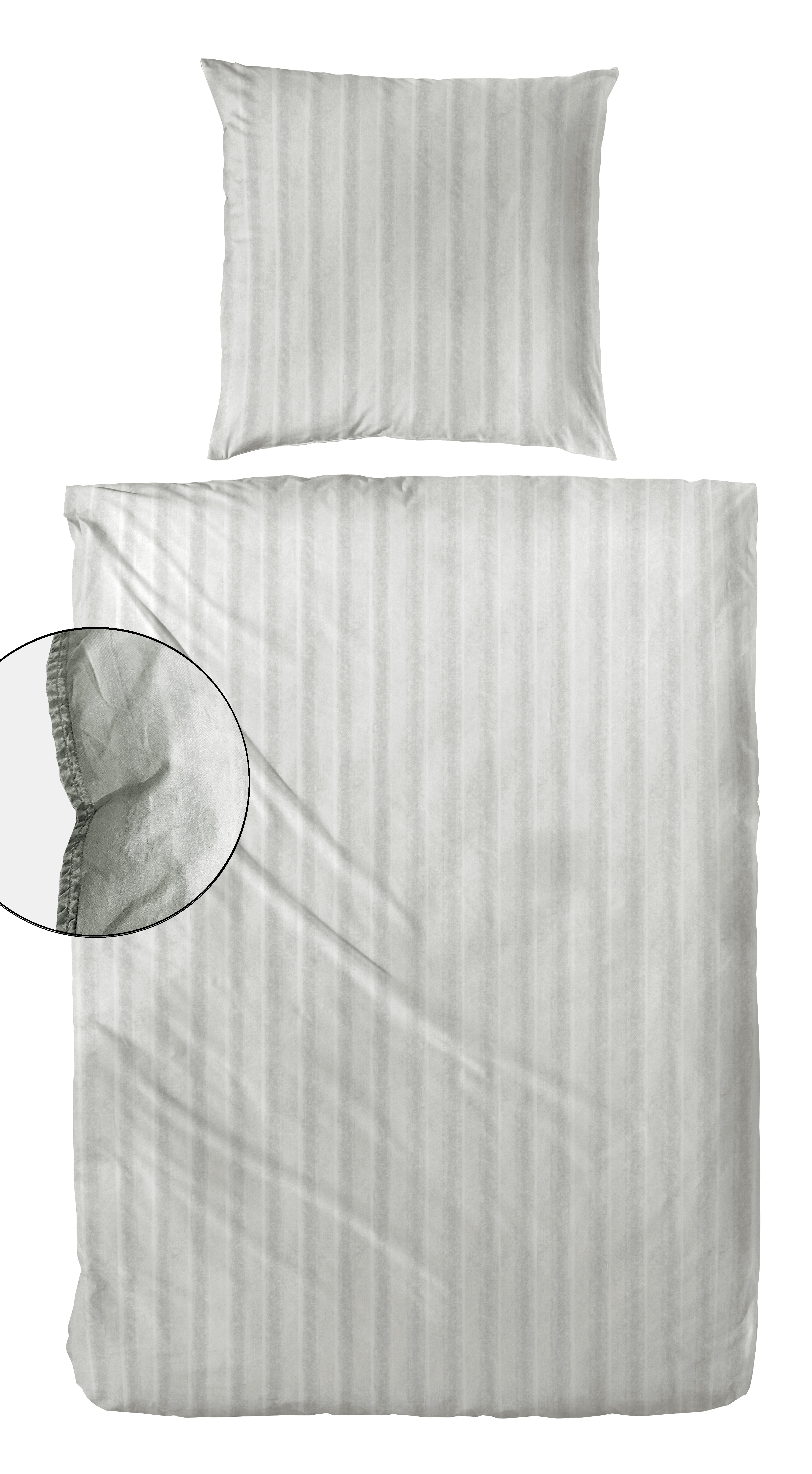 Primera Bettwäsche "Stone-Washed Style" 2 Stk. Bettwäsche mit Streifen aus 100 % Baumwolle, ab Gr. 135x200 cm