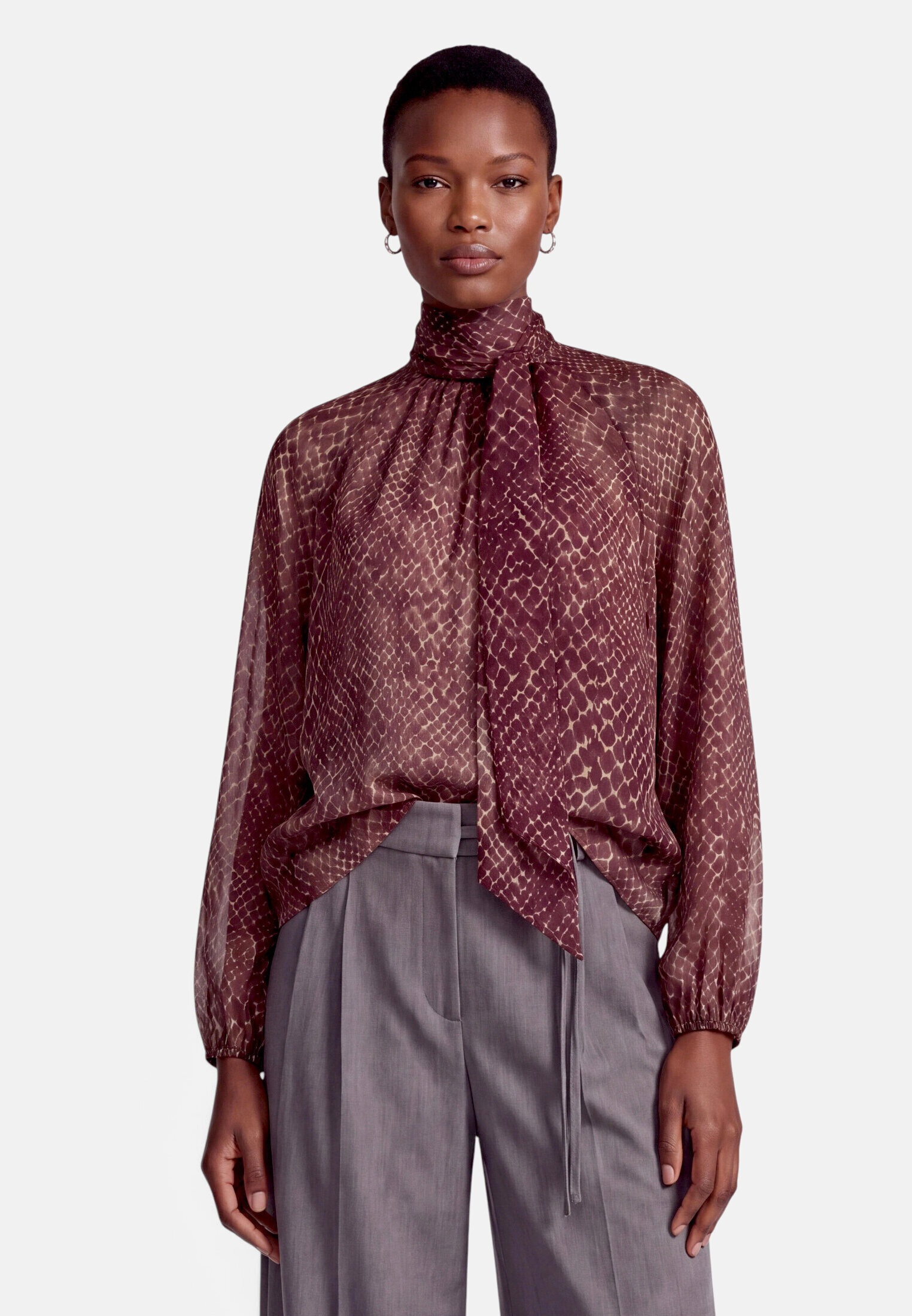 Zero Schluppenbluse »Damen mit Print.«