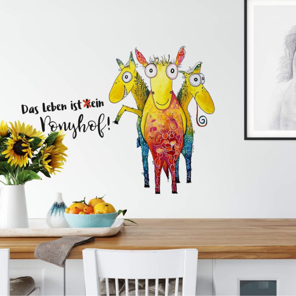 Wall-Art Wandtattoo »Das Leben ist kein Ponyhof!«, (1 St.)