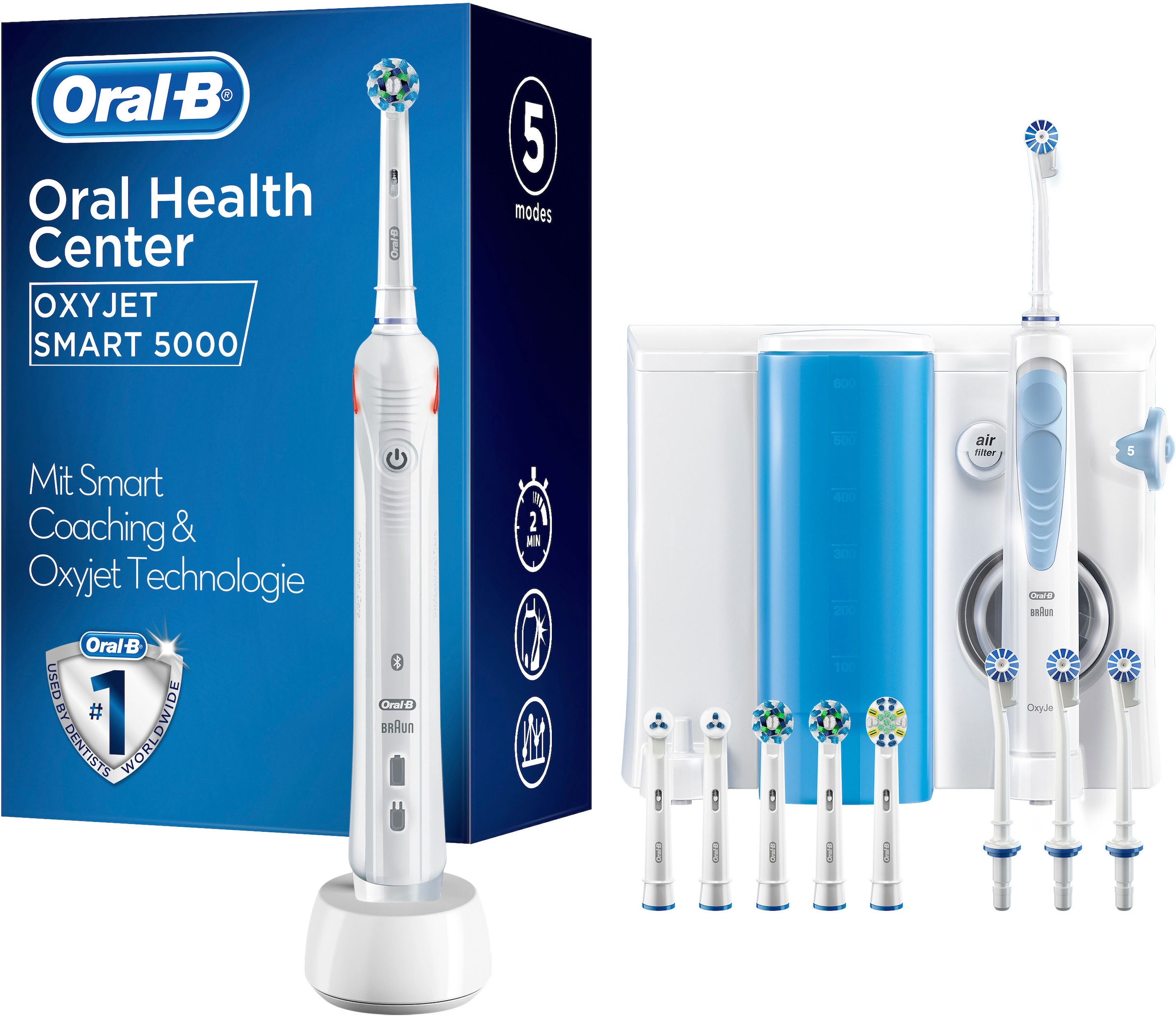 Oral-B Mundpflegecenter »OxyJet Munddusche + Oral-B Smart 5000«