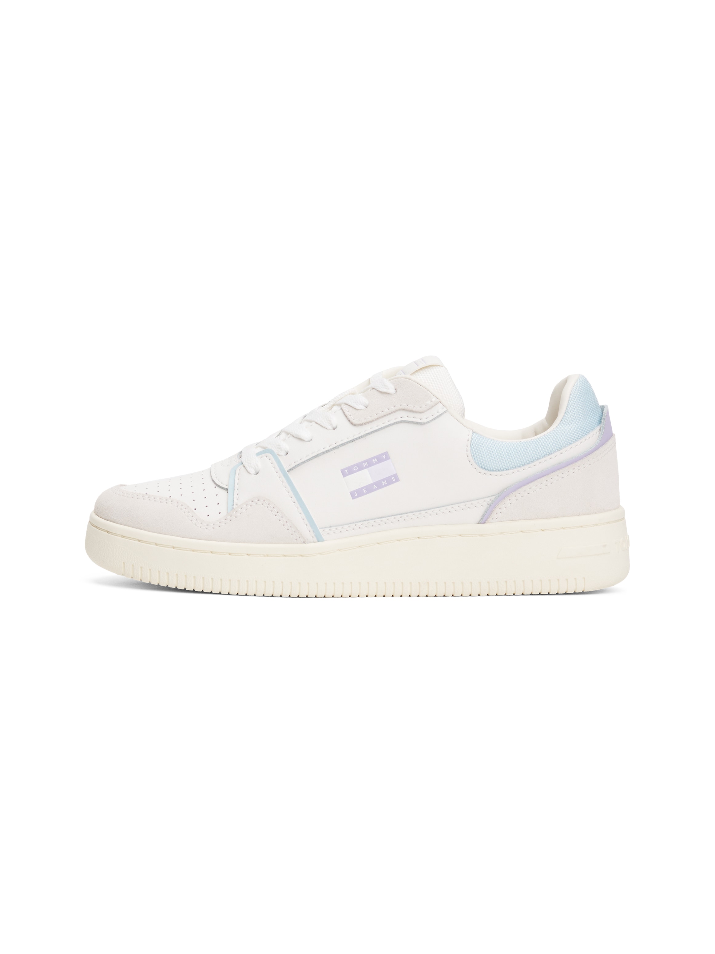 Tommy Jeans Keilsneaker »TJW RETRO BASKET SNEAKER«, Schnürschuh, Halbschuh, Freizeitschuh mit seitlicher Logoflagge