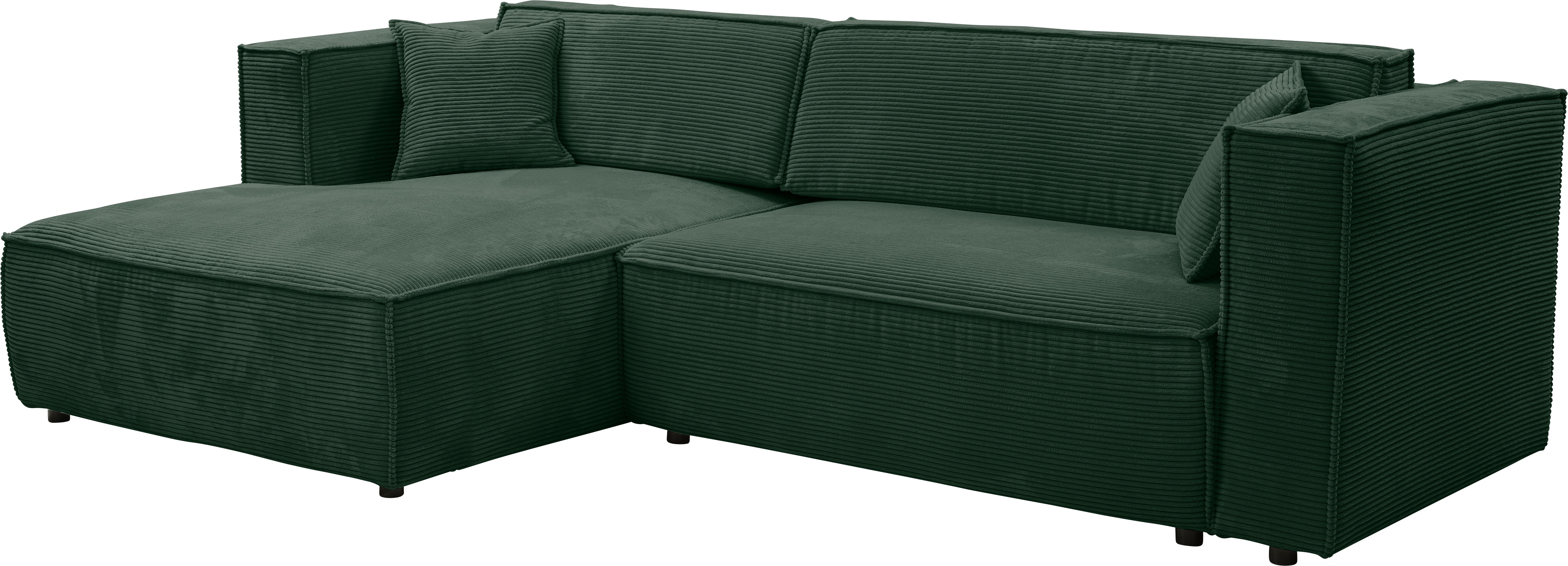 Thumbnail - WERK2 Ecksofa "Atlanta-New, modernes Design, Stellmaße 280x147cm, L-Form, Kedernaht" hoher Komfort, Schlaffunktion & Bet...