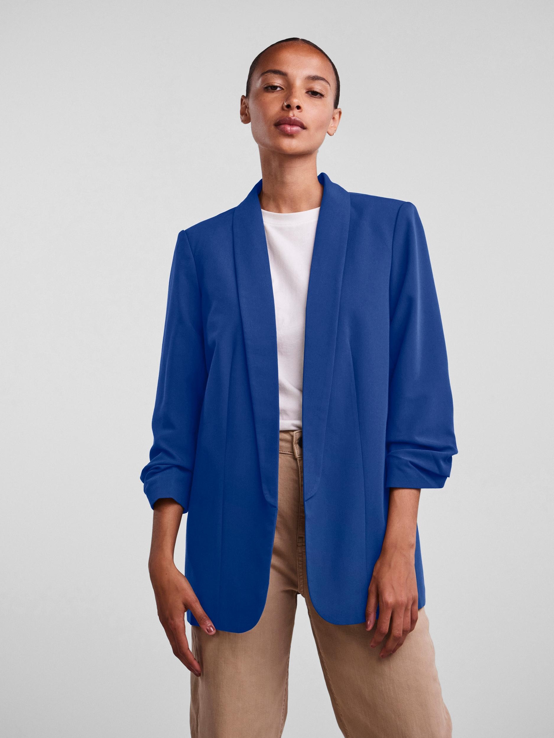 pieces Blusenblazer »PCBOSELLA 3/4 BLAZER NOOS«, mit Faltendetail am Ärmel