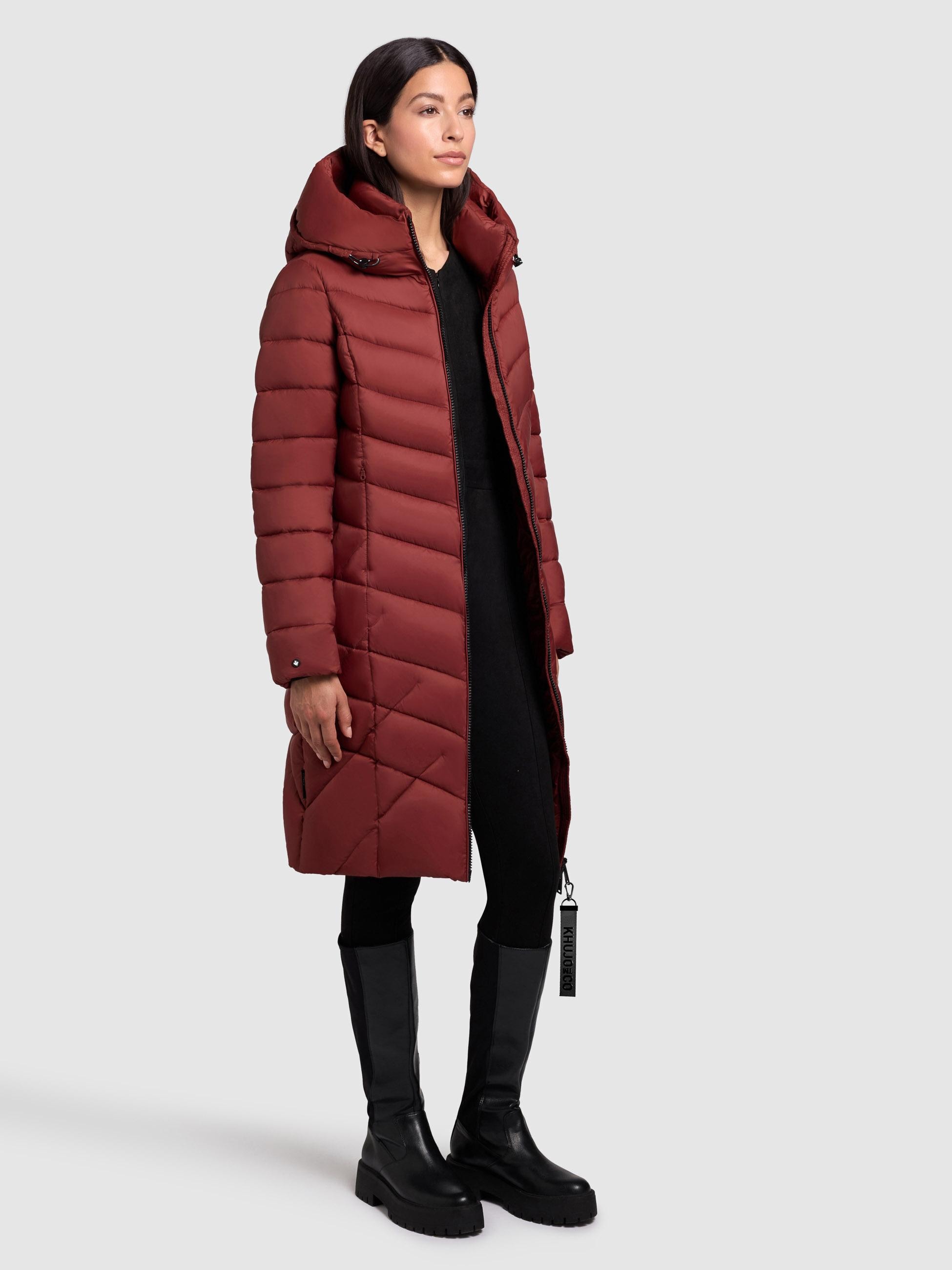 khujo Steppmantel »Odana3-YM« Gesteppter langer Wintermantel mit Kapuze